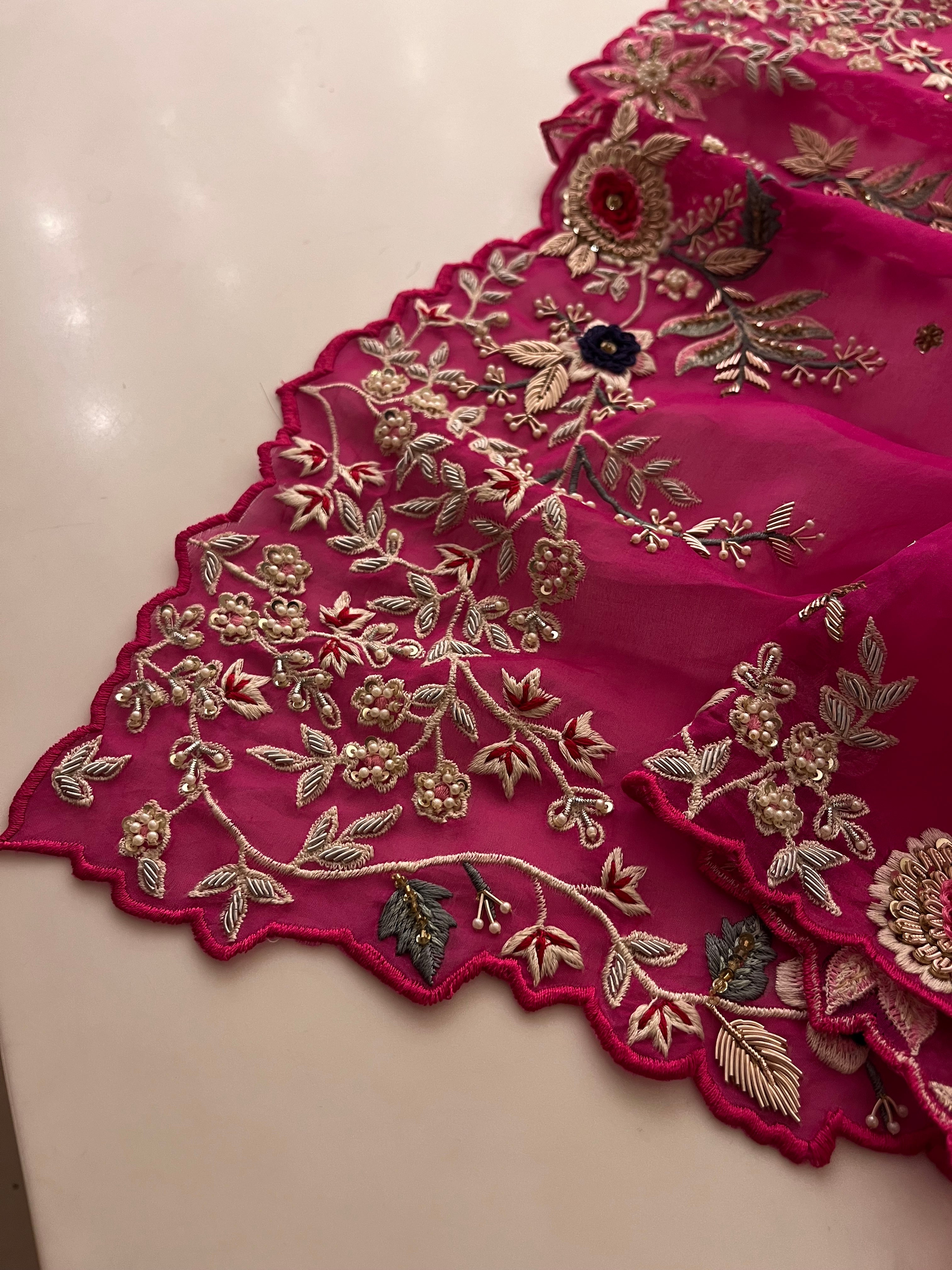 Exclusive Raani Organza saree