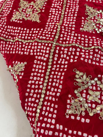 Pure Gajji silk chokad saree