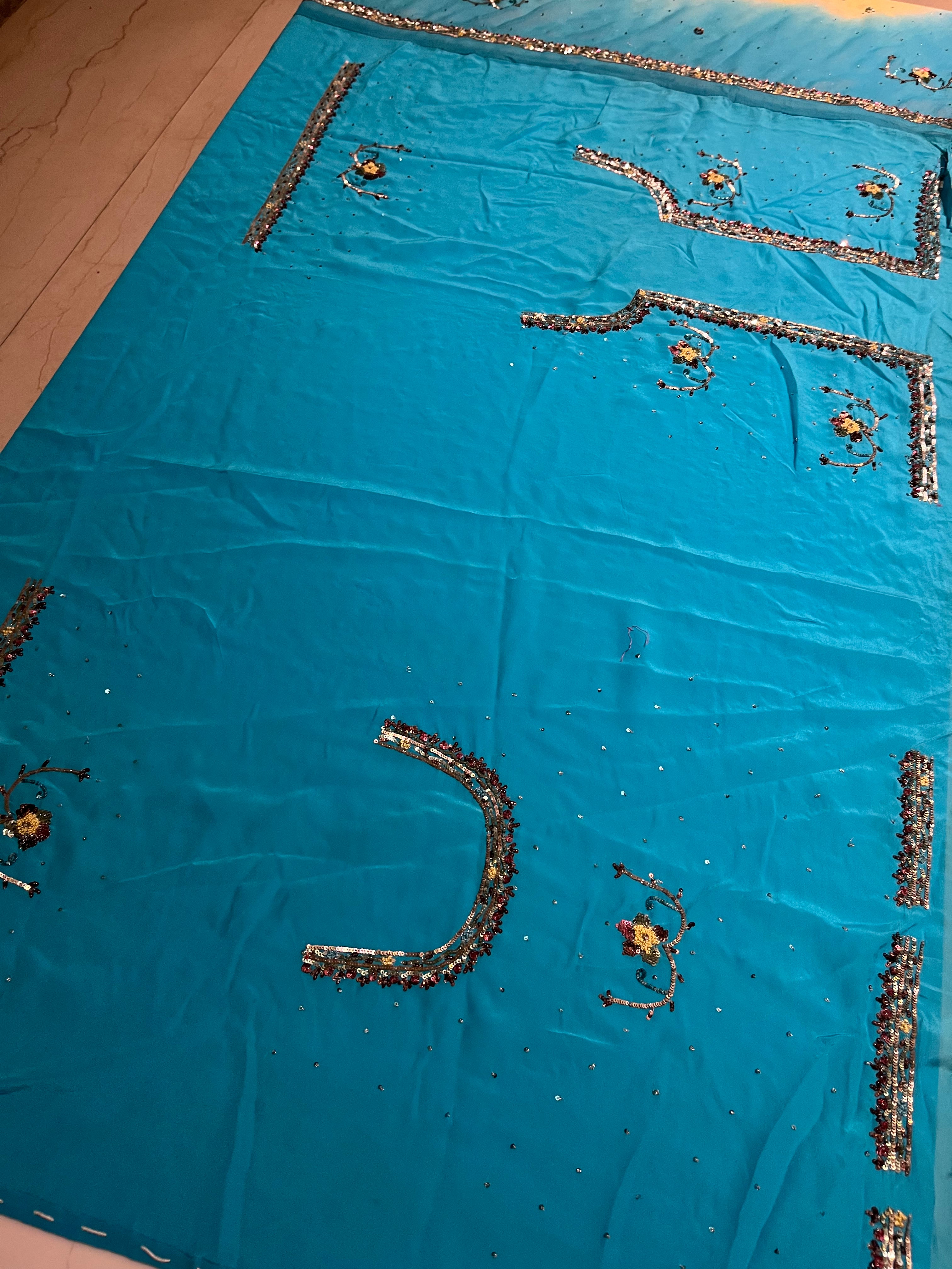 Lemon & Firozi Lehenga Set