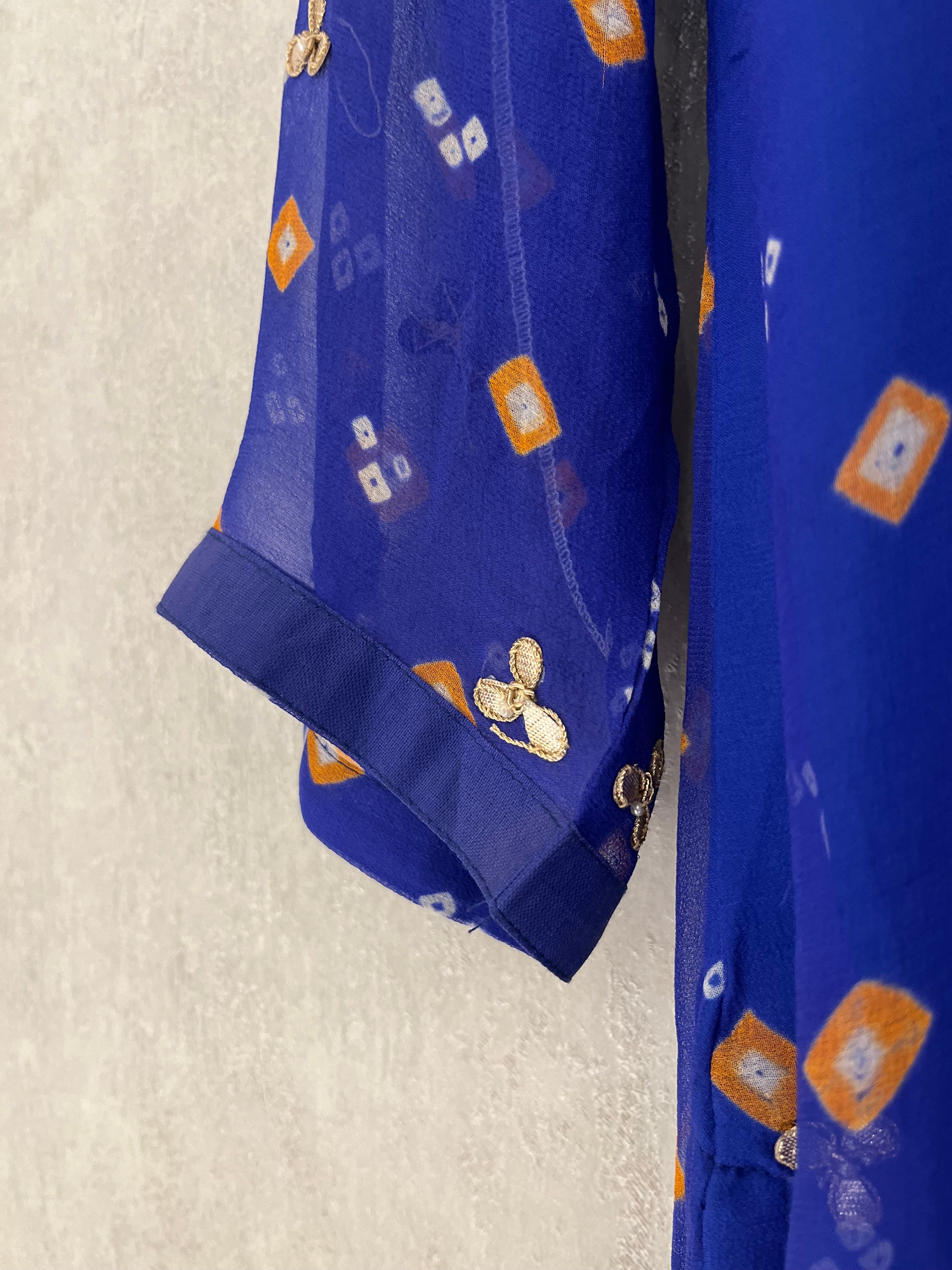 Royal Blue Bandej Kurti