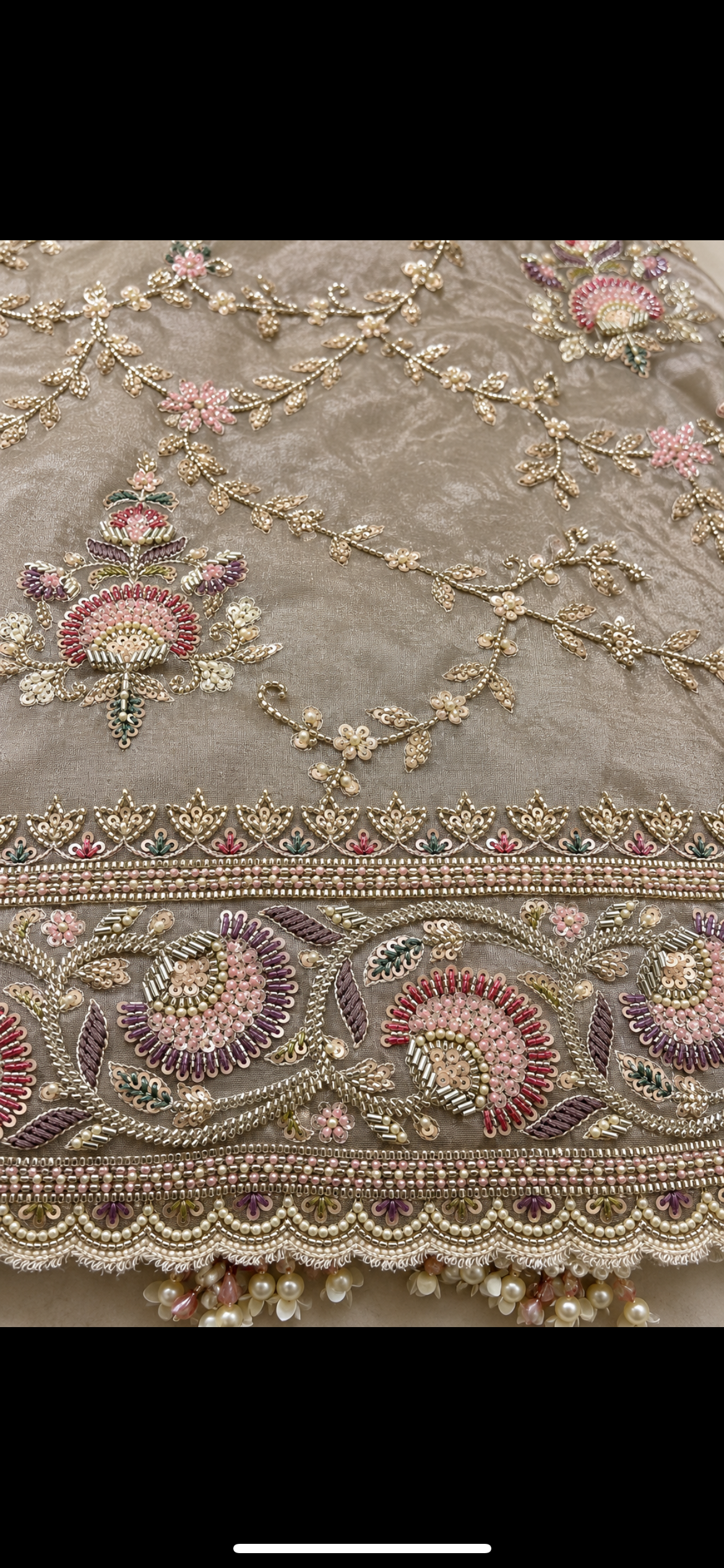 Aradhna tissue handwork saree
