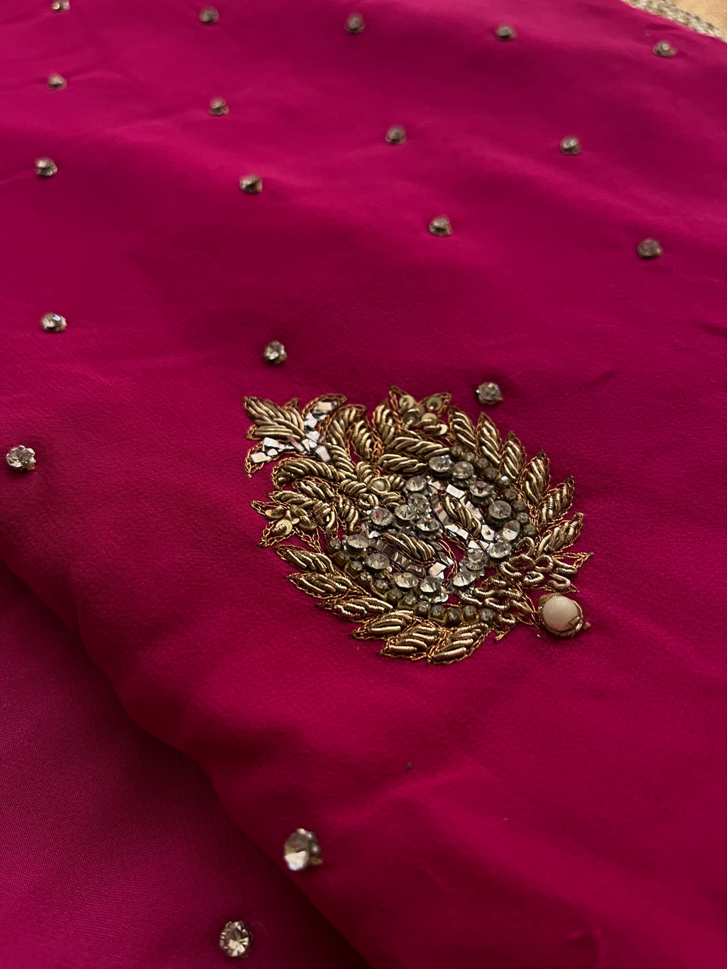 Magenta Ombré Saree