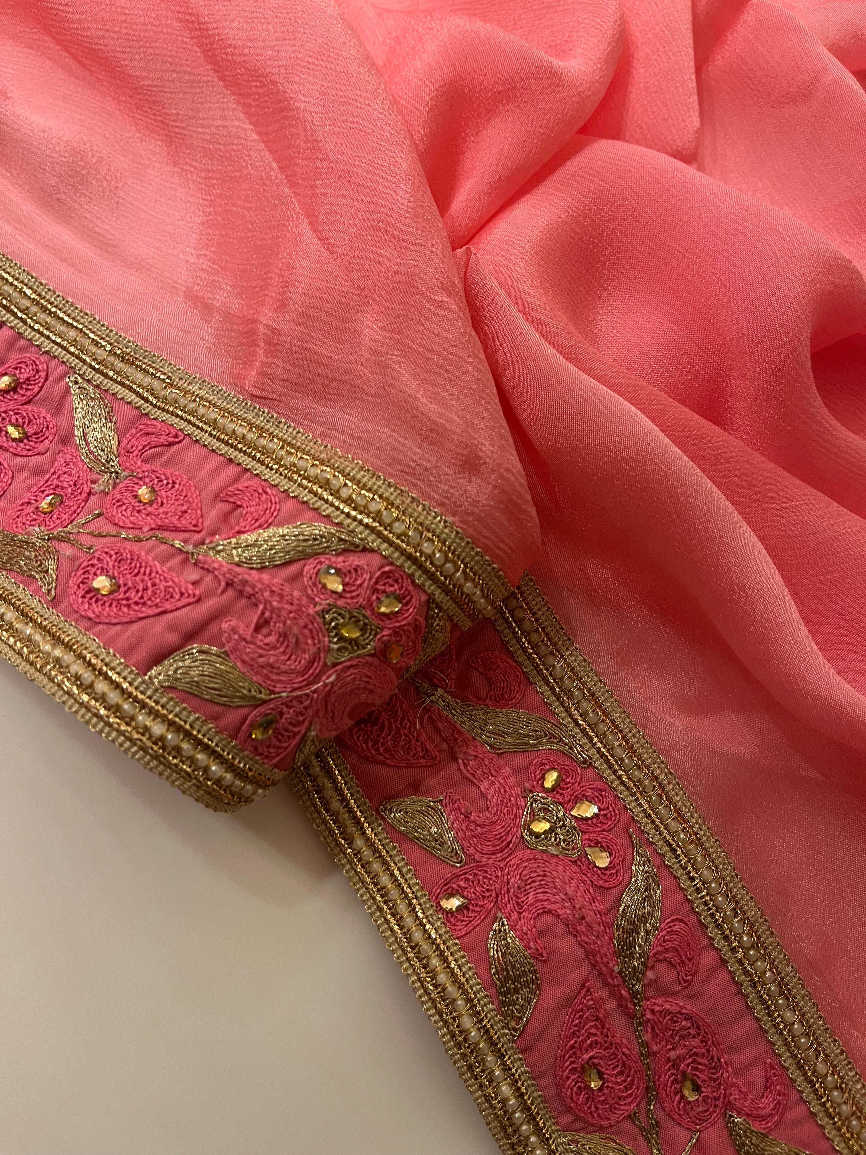 Strawberry Pink Saree
