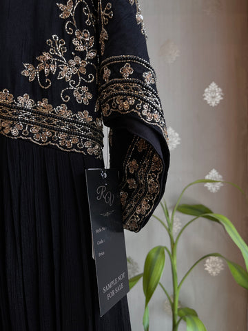 Black Alia Cut Anarkali