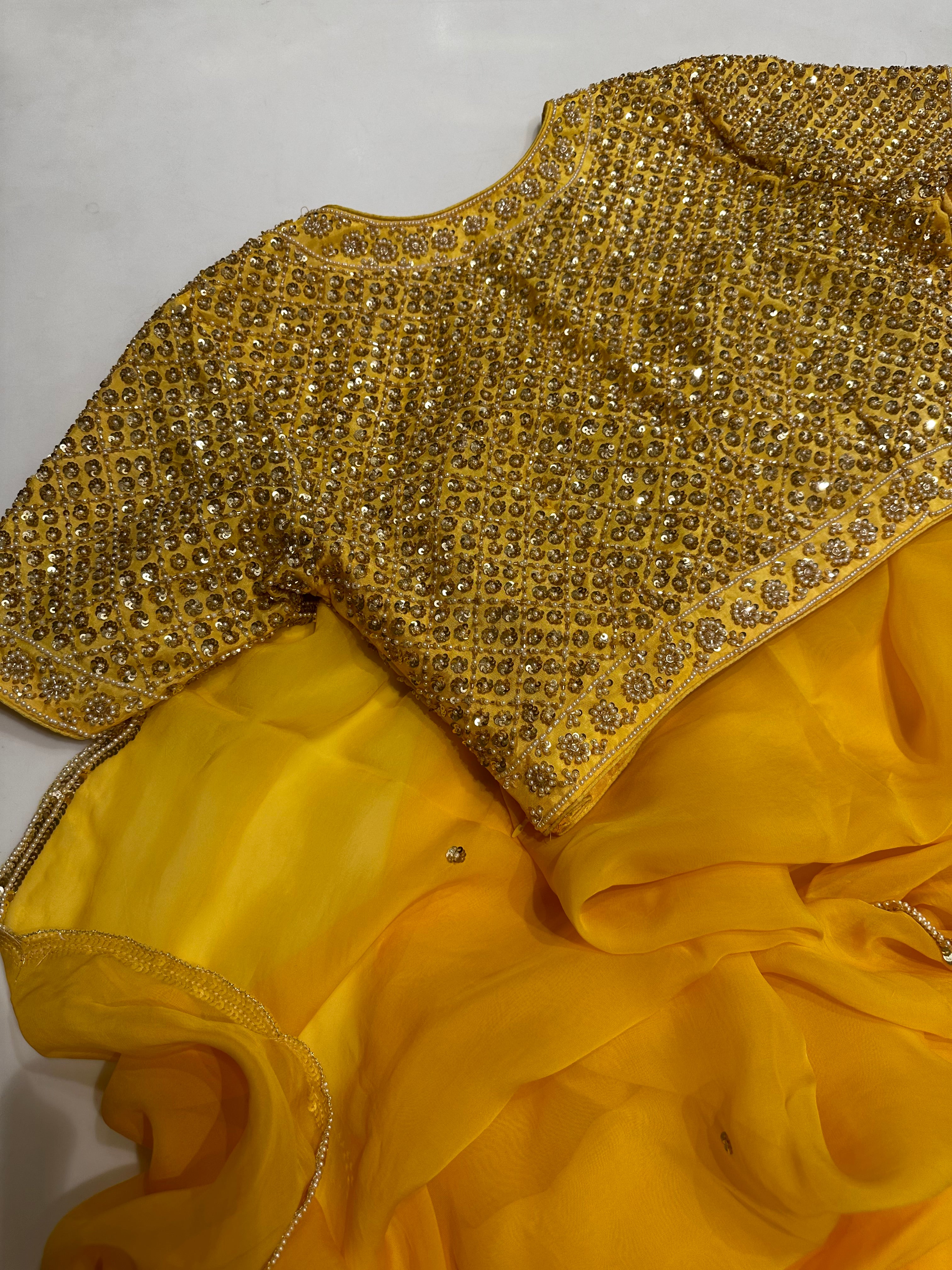 Haldi look saree