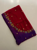 Violet & Red Georgette saree