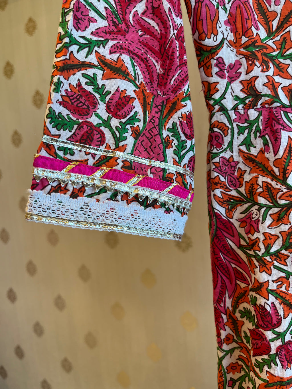 Pink Floral Kurti