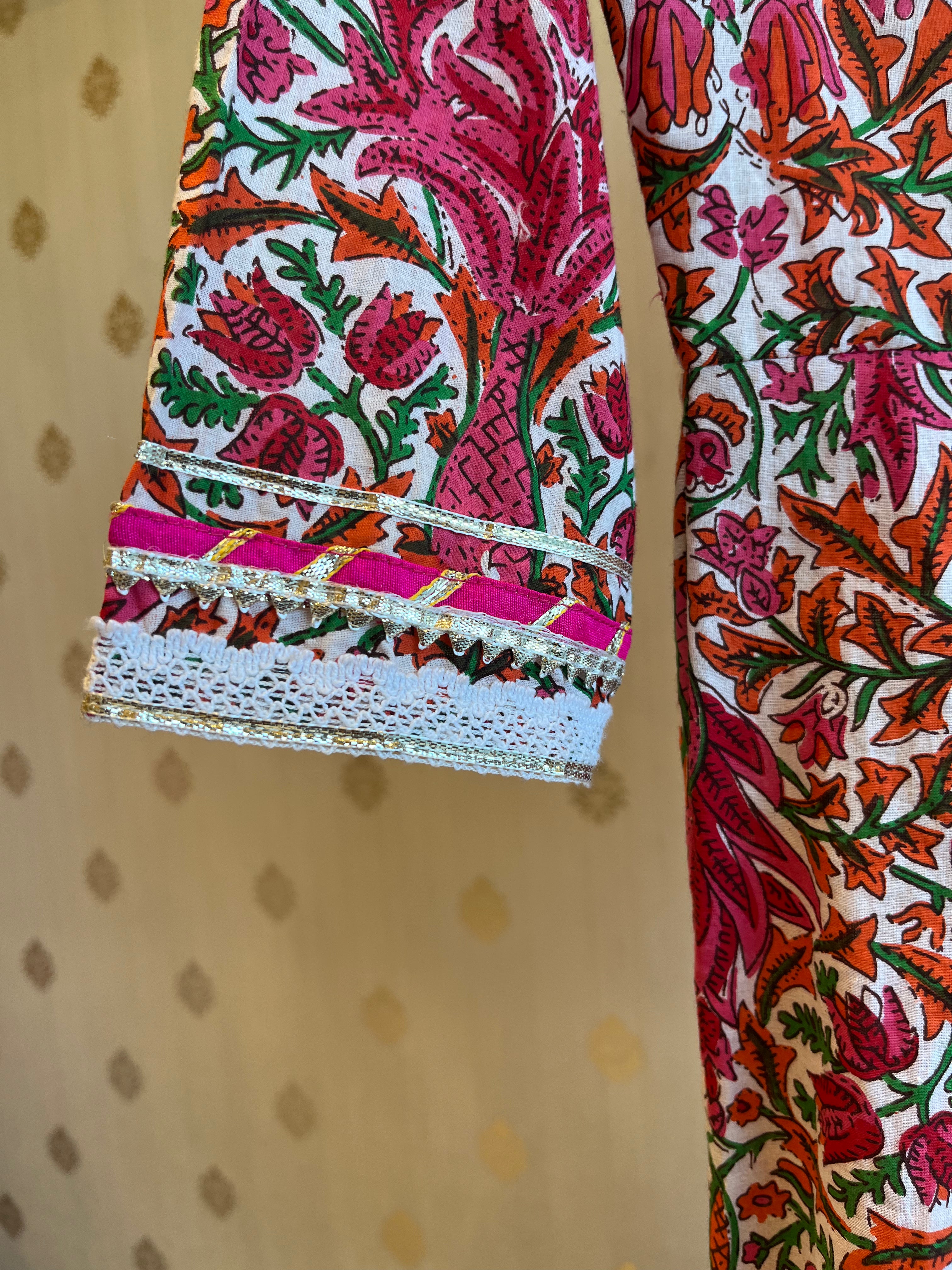 Pink Floral Kurti