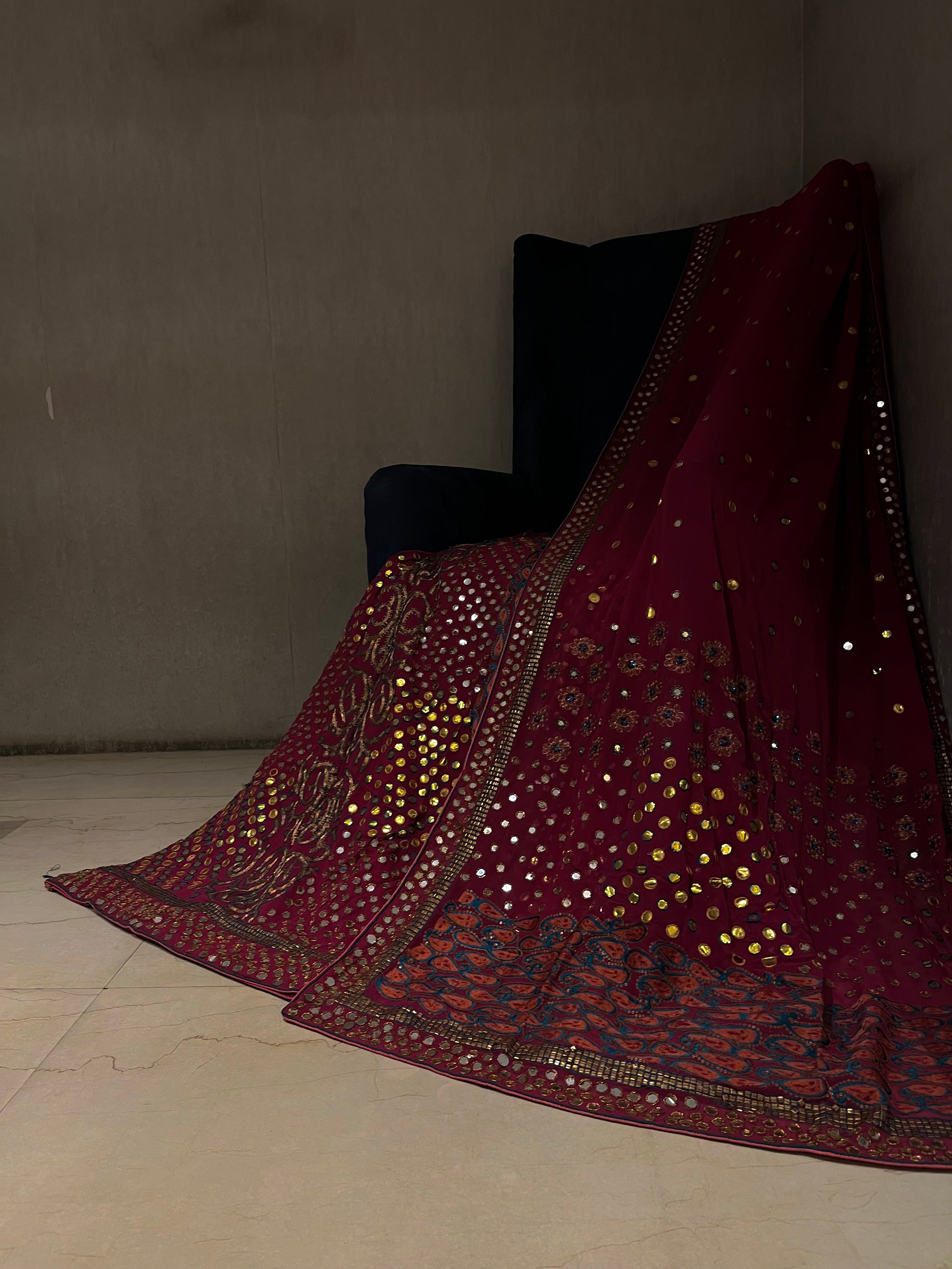 Evening Mahroon Lehenga Set
