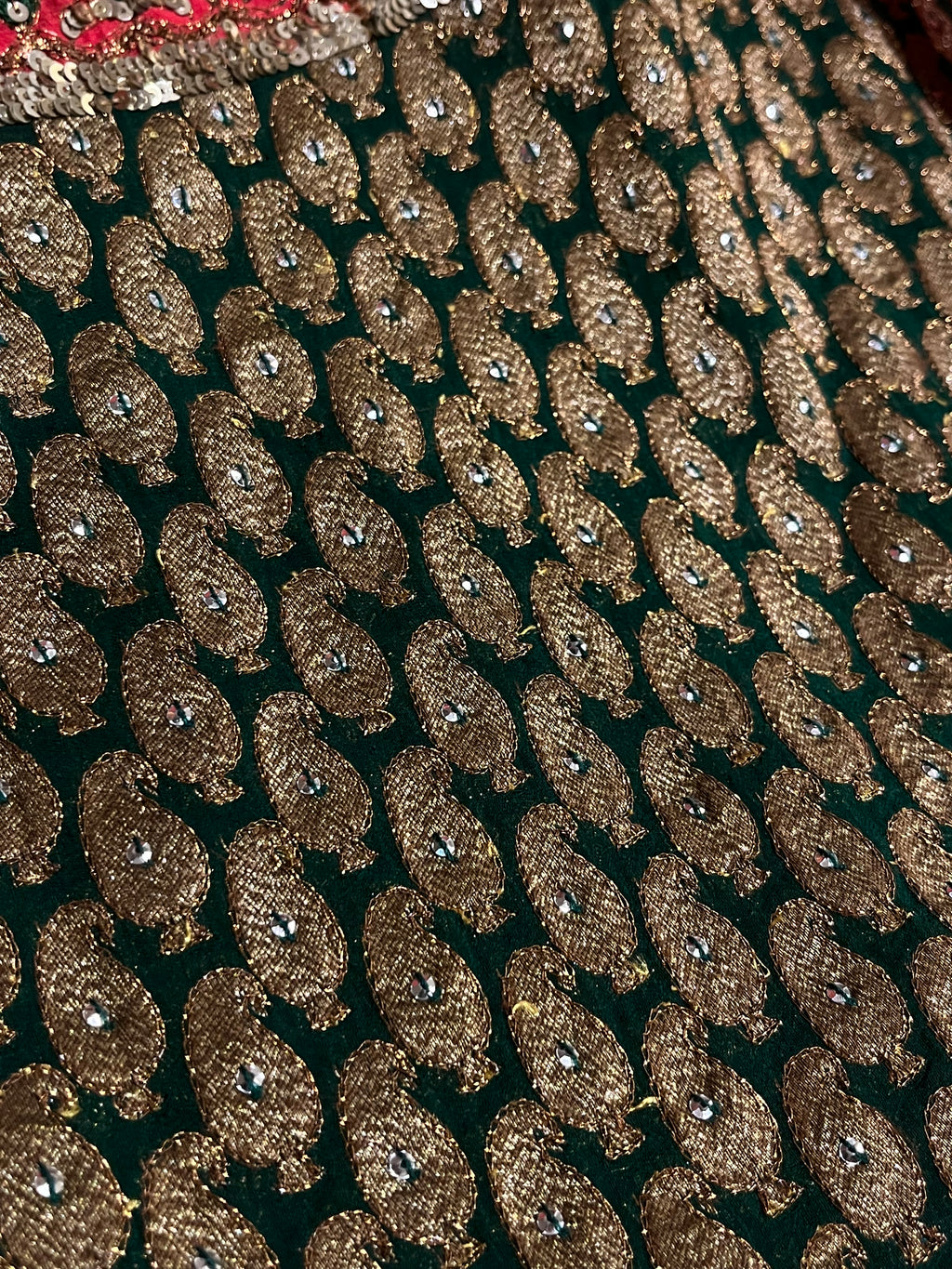 Georgette and Brocade Lehenga Set