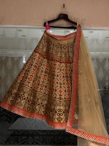 Gold Banaras Lehenga Set