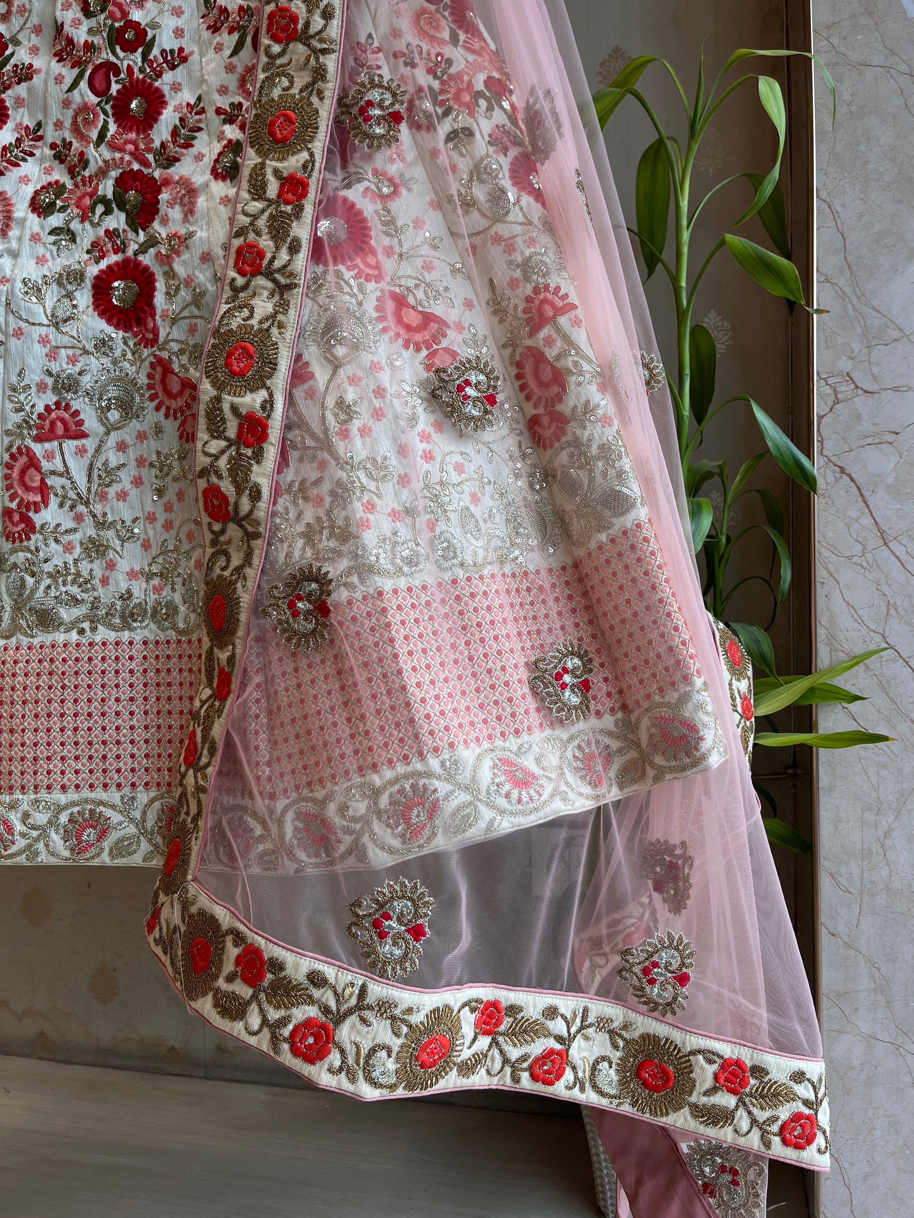 Floral Ivory lehenga set