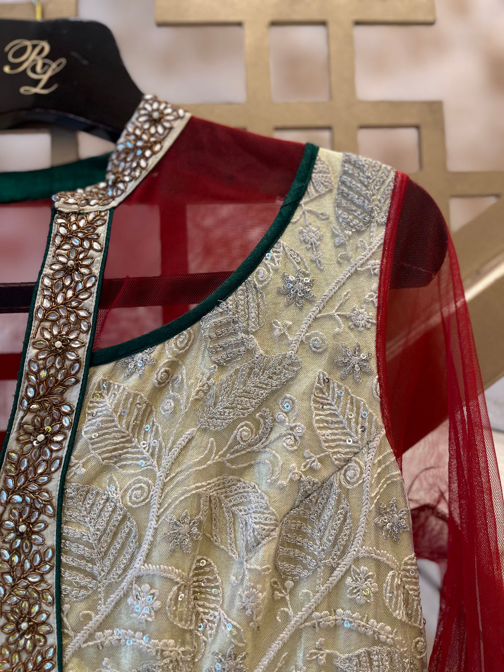 Traditional Red Anarkali