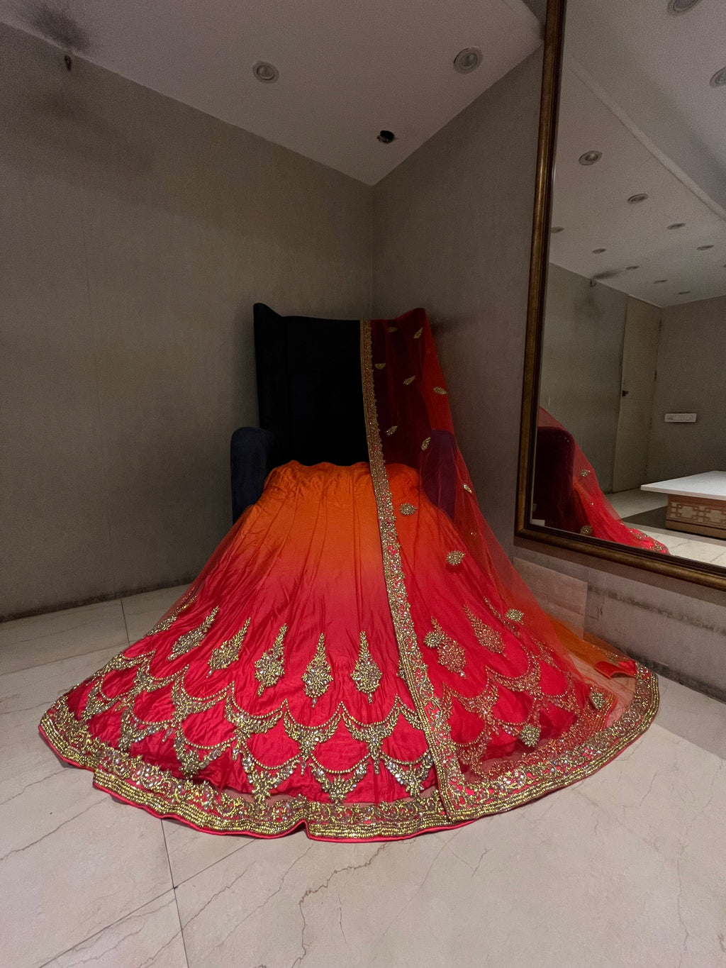 Sunset Ombré Lehenga Set