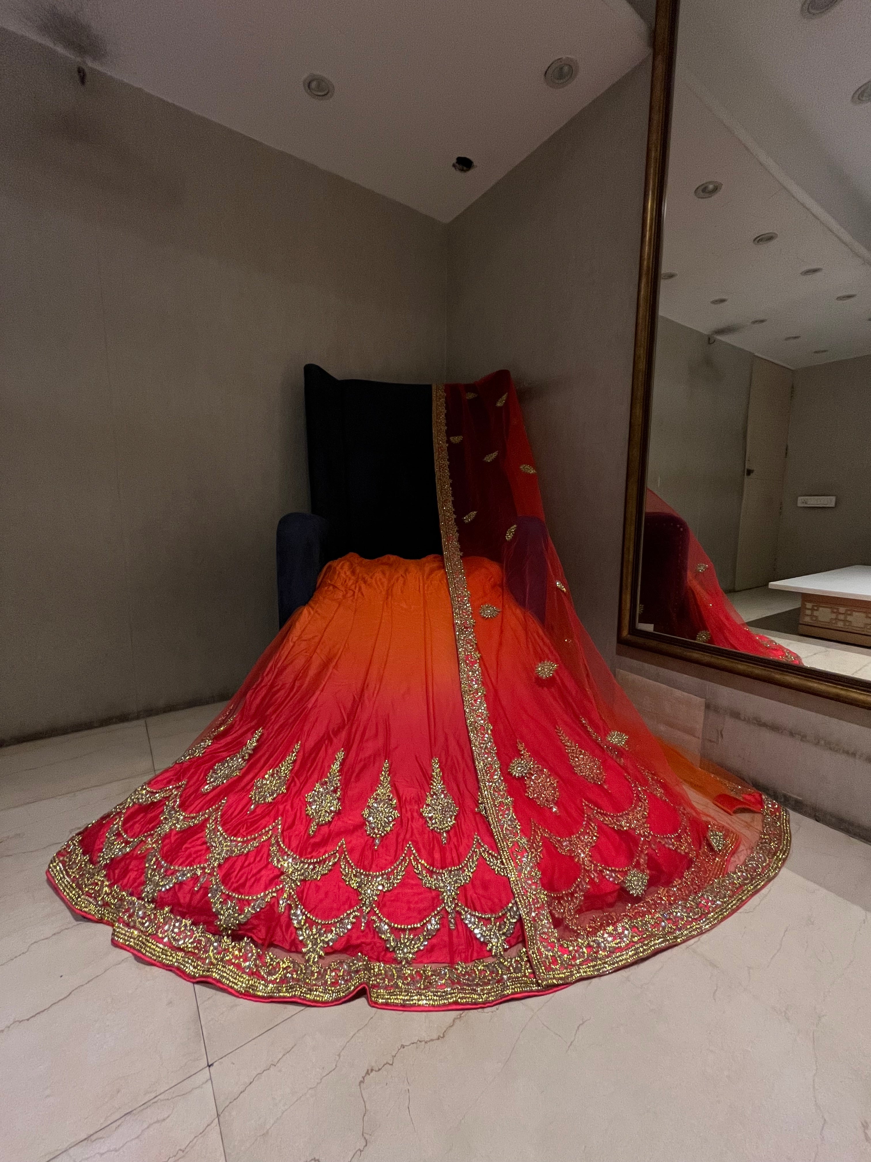 Sunset Ombré Lehenga Set