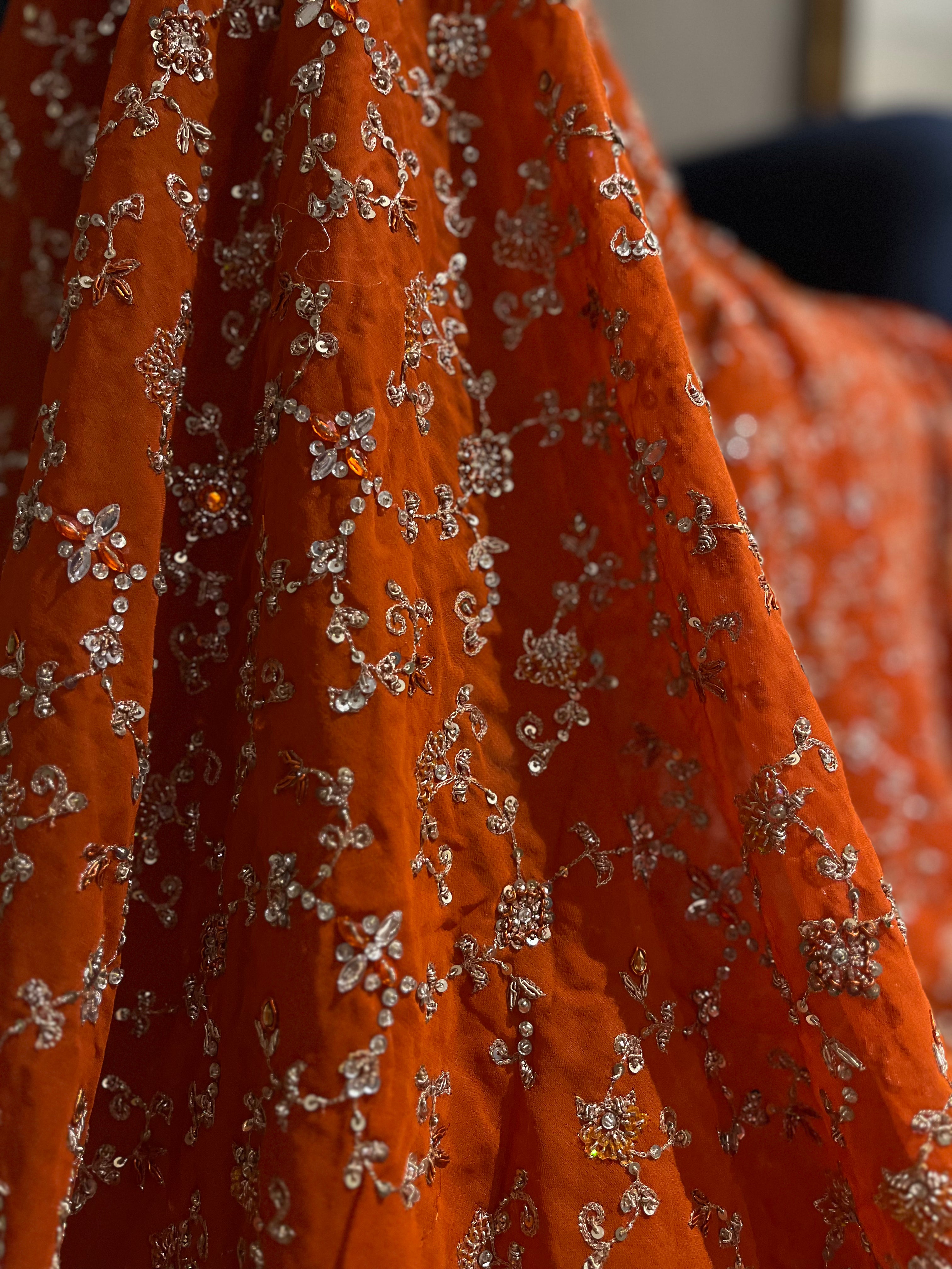 Unstitched Pure Georgette Lehenga