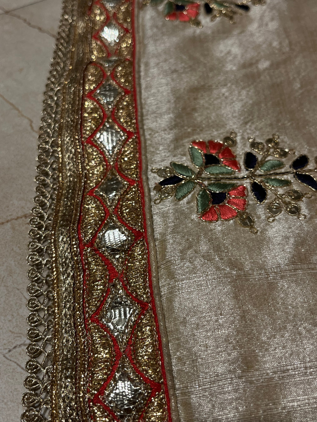 Ivory Silk Lehenga Set