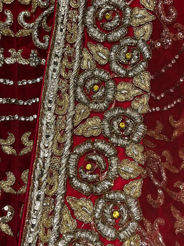 Heavy Bridal Deep Red lehenga Set