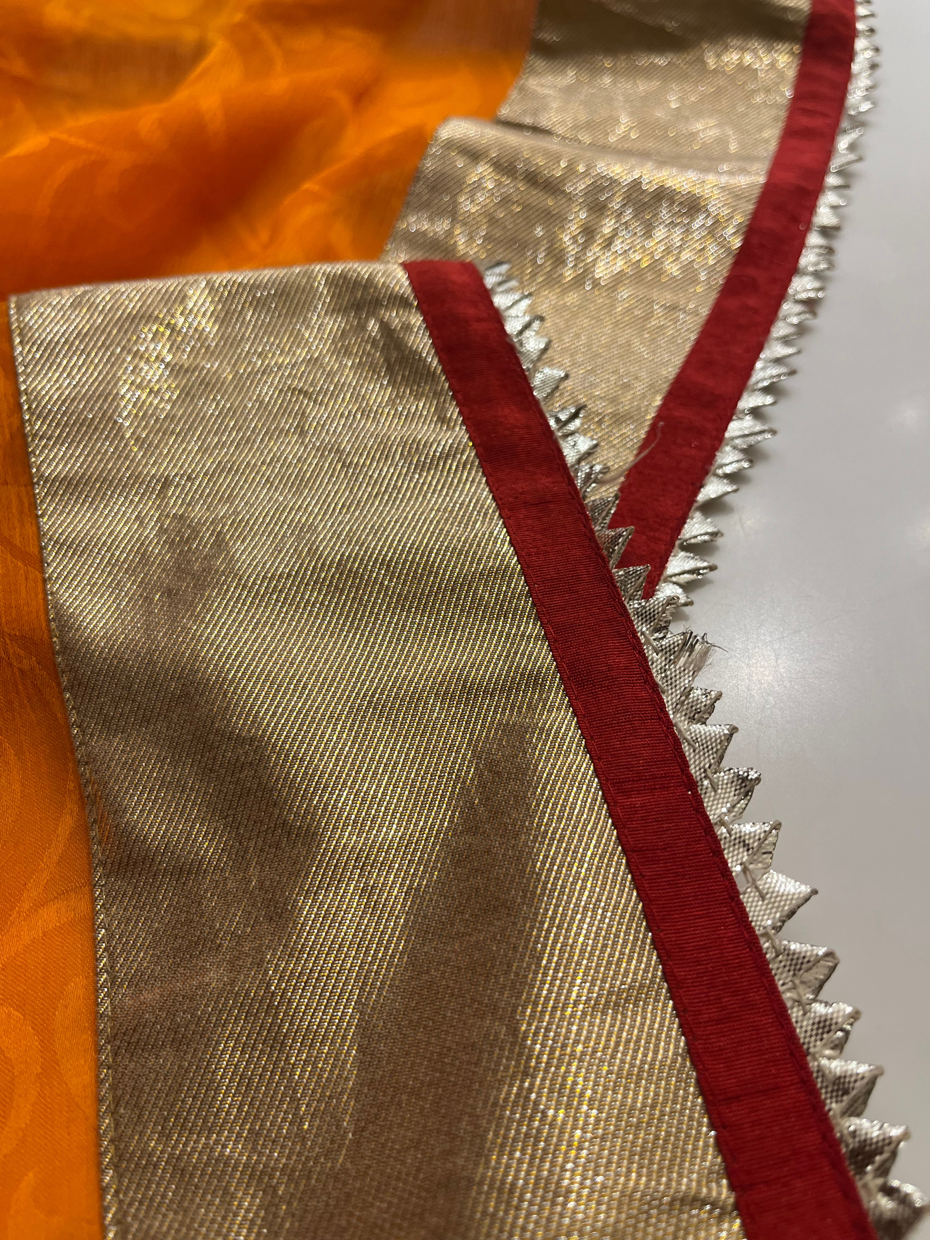 Tangerine Half-Half saree