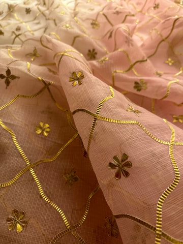 Lotus pink kotasilk saree