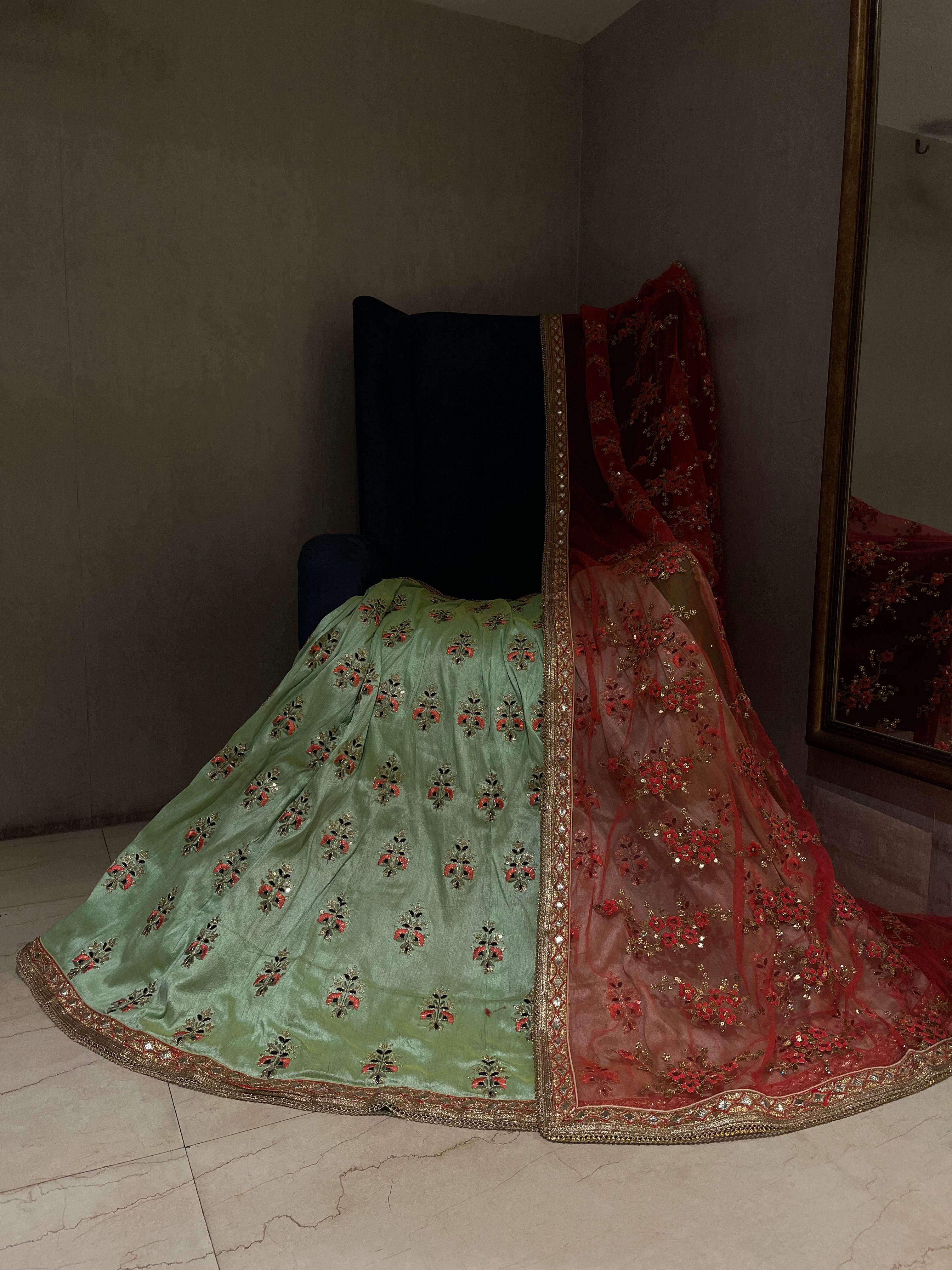 Mint Green Lehenga Set