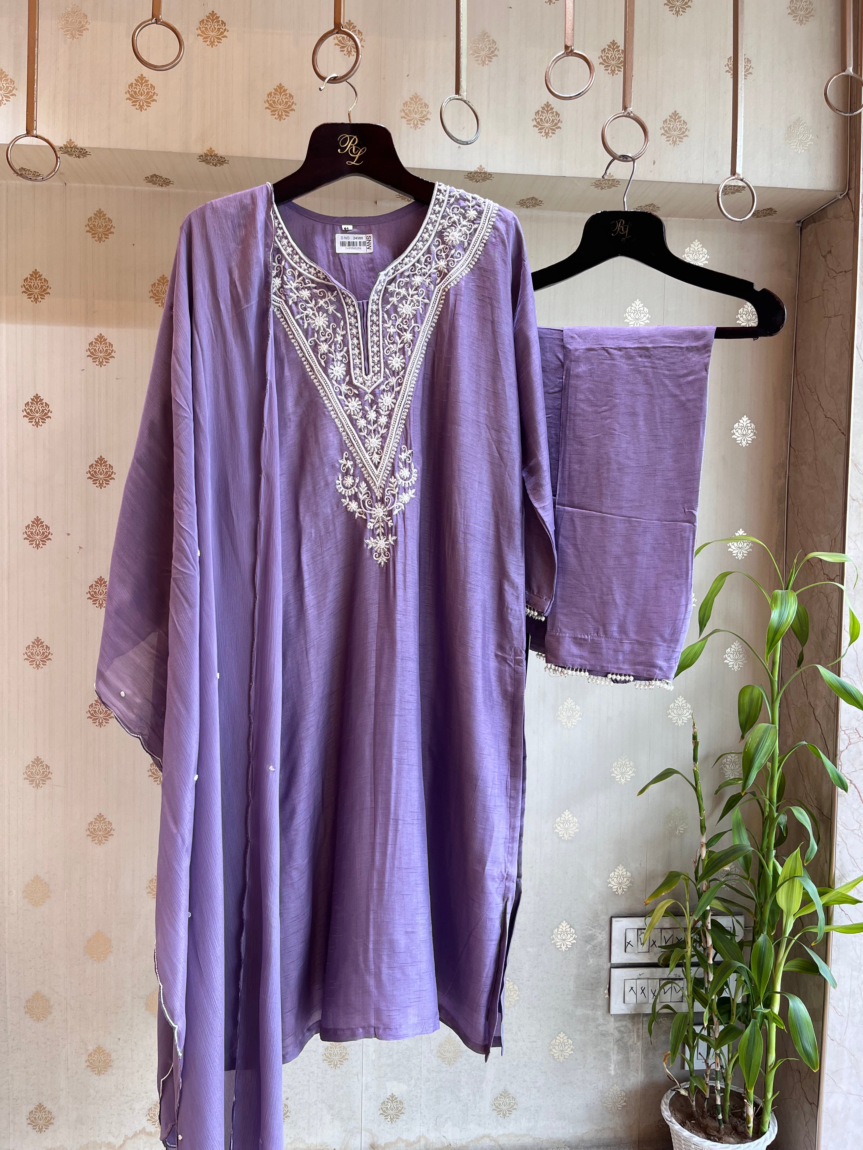 Lavender Straight Suit set