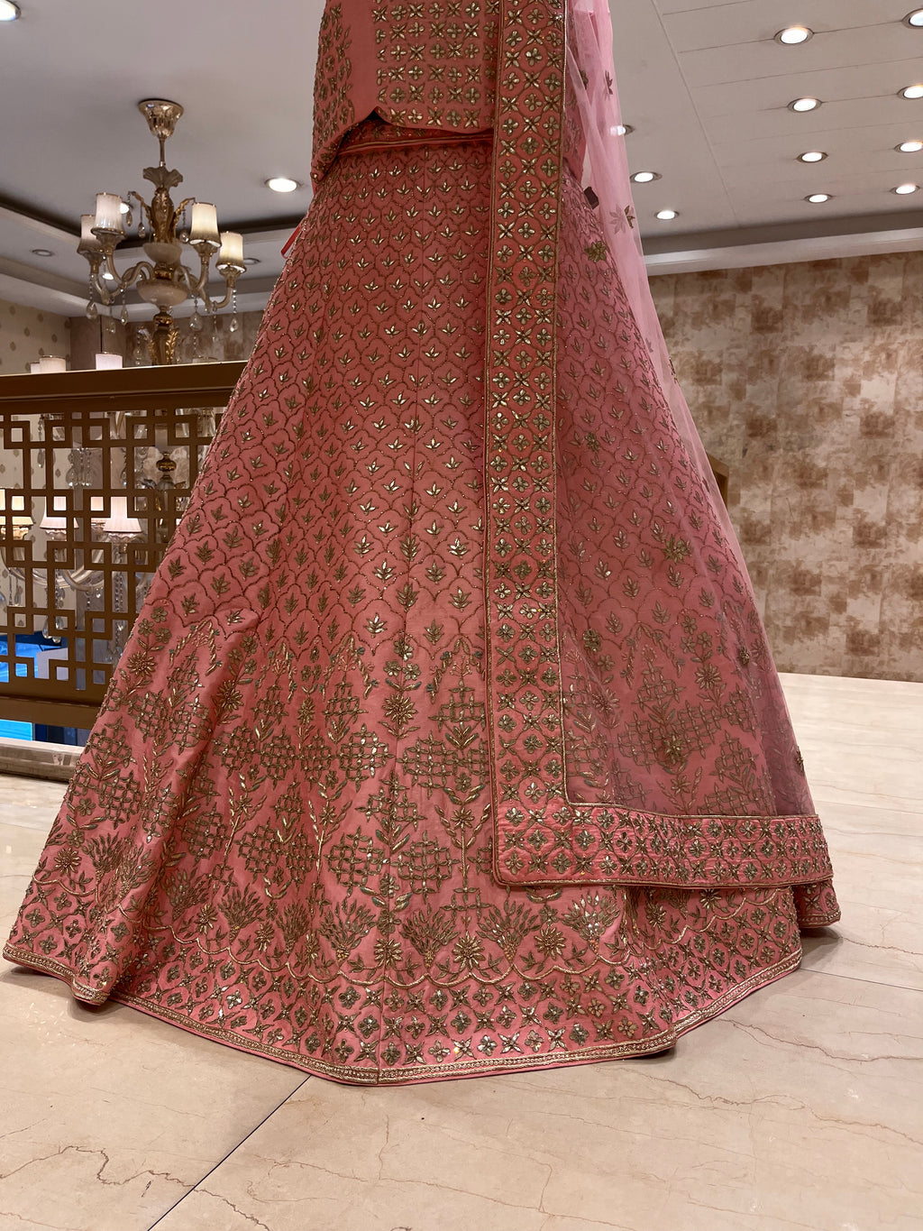 Jaipuri Bindori Bridal Lehenga set