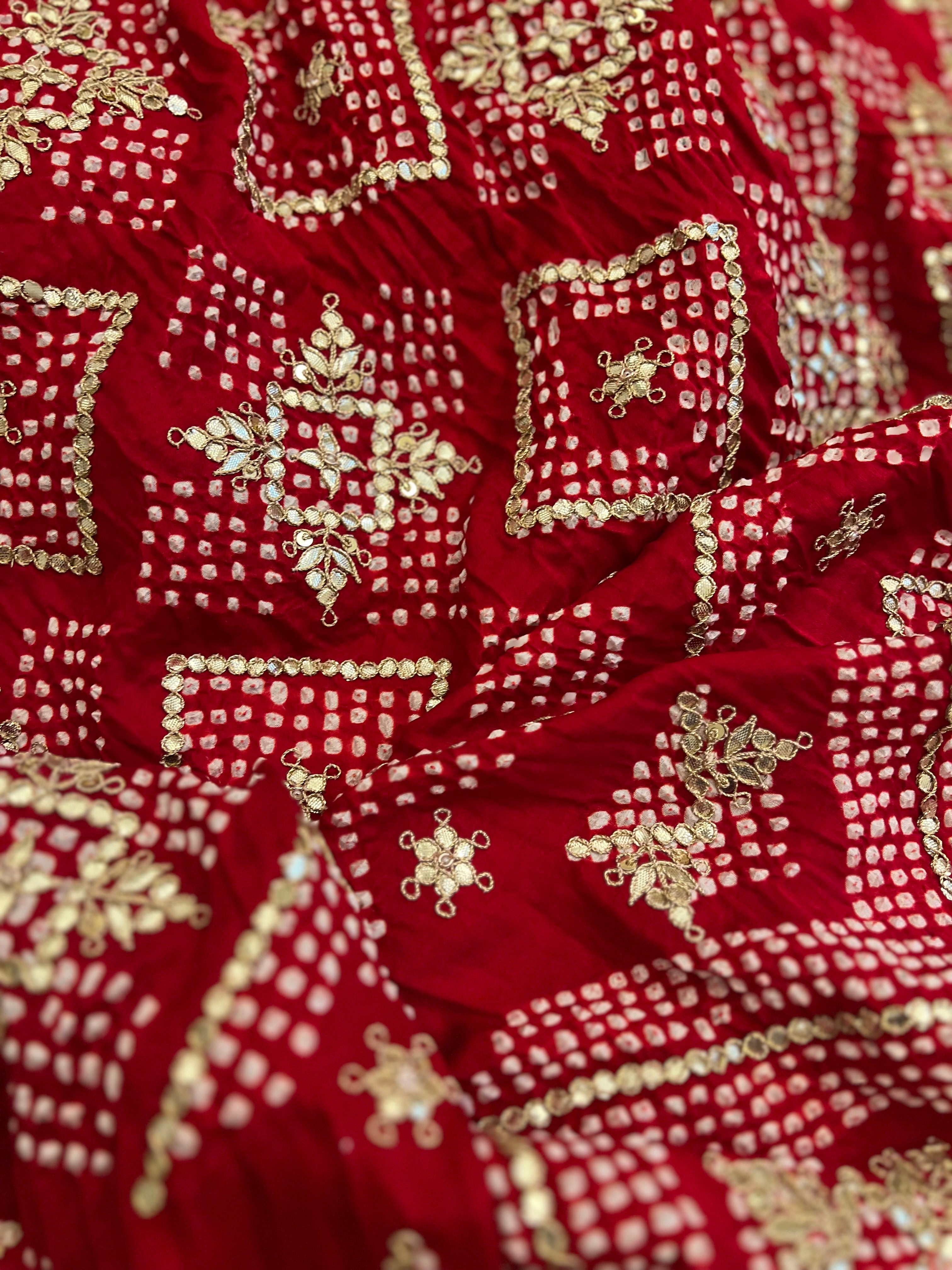 Pure Gajji silk chokad saree