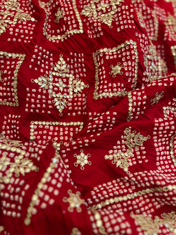 Pure Gajji silk chokad saree