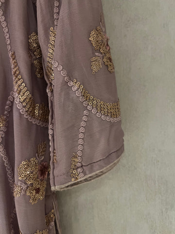 Mauve pink sequins kurta