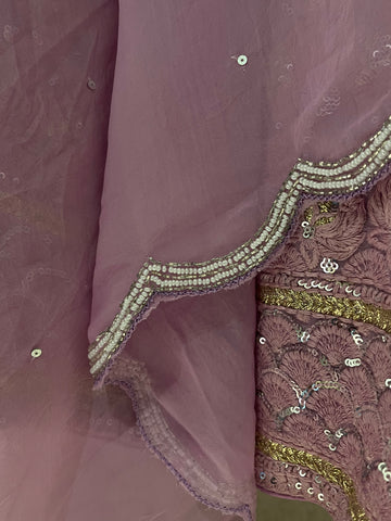 Pastel Pink Chikankari Lehenga Set