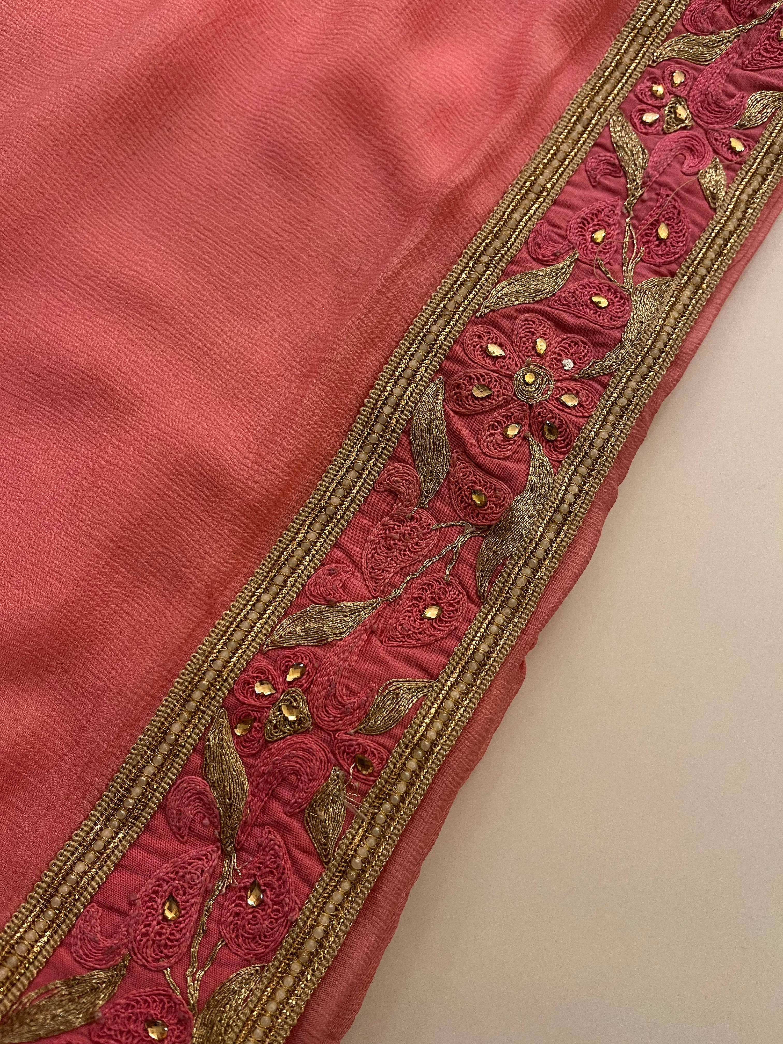 Strawberry Pink Saree
