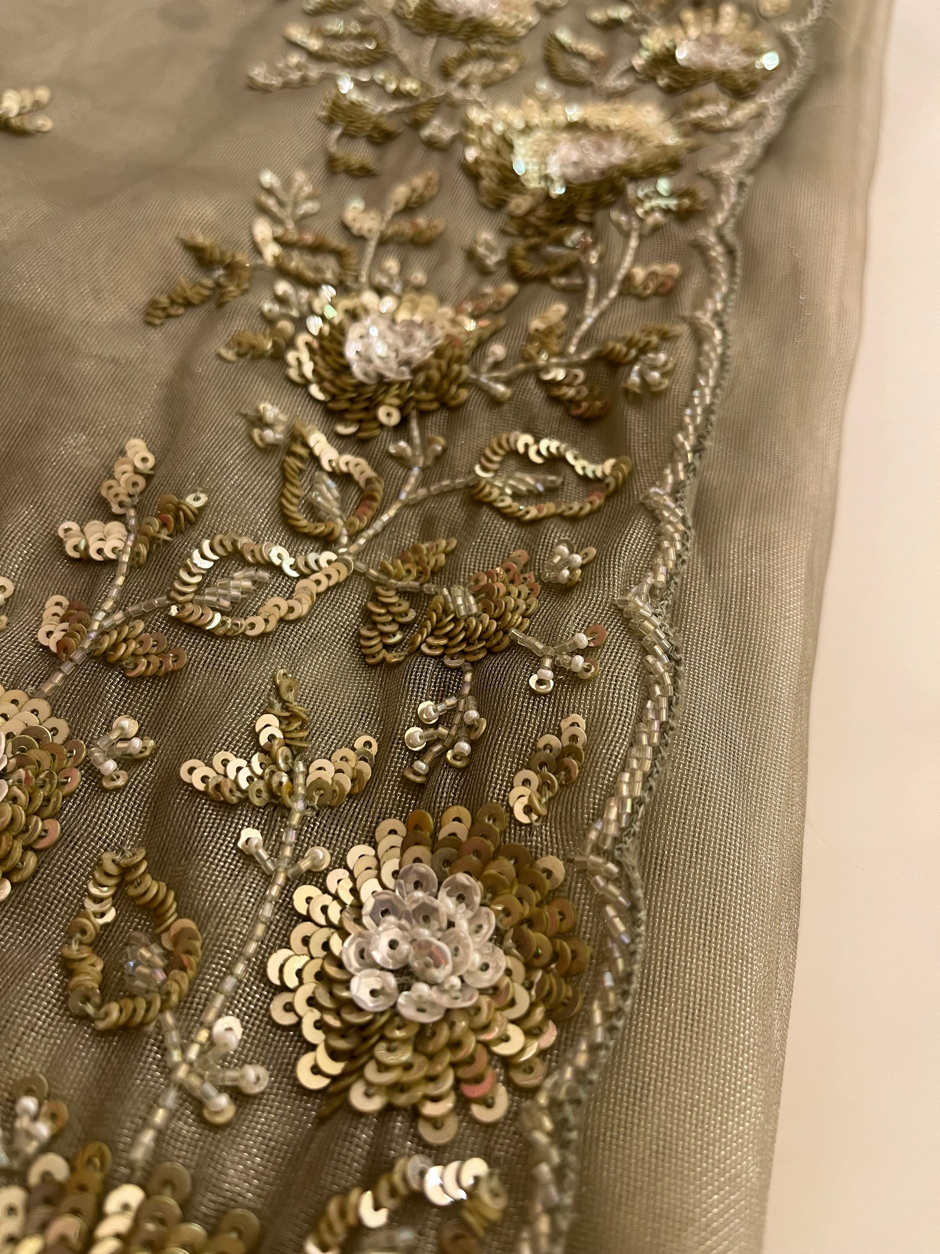 mehendi green tissue saree