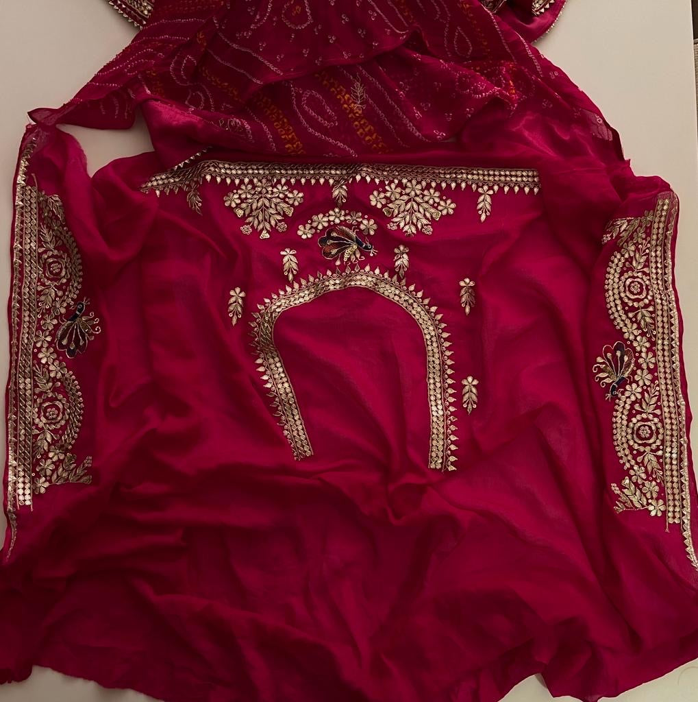 Bandhani Pure georgette saree