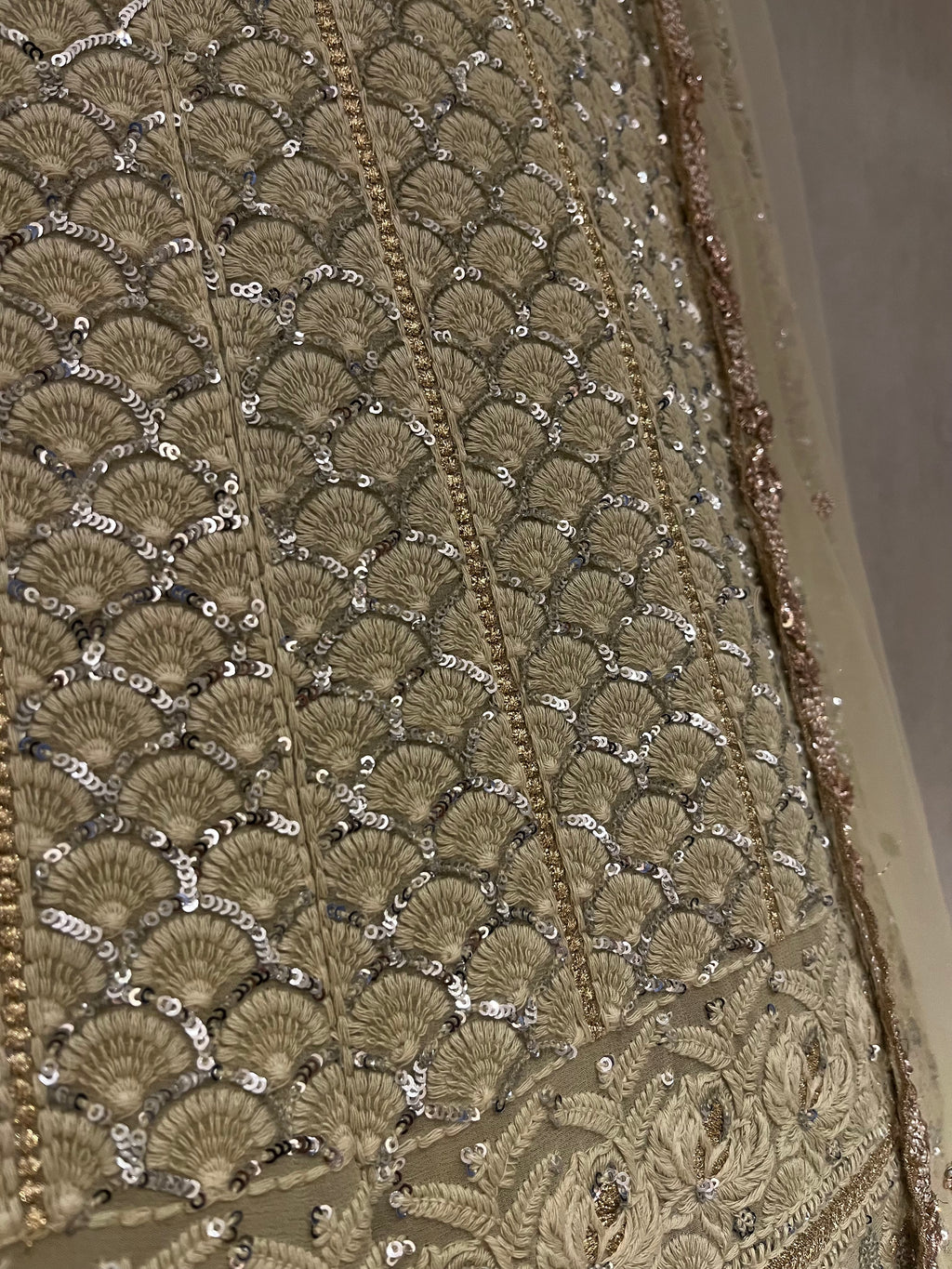 Elaichi green Lucknowi lehenga set