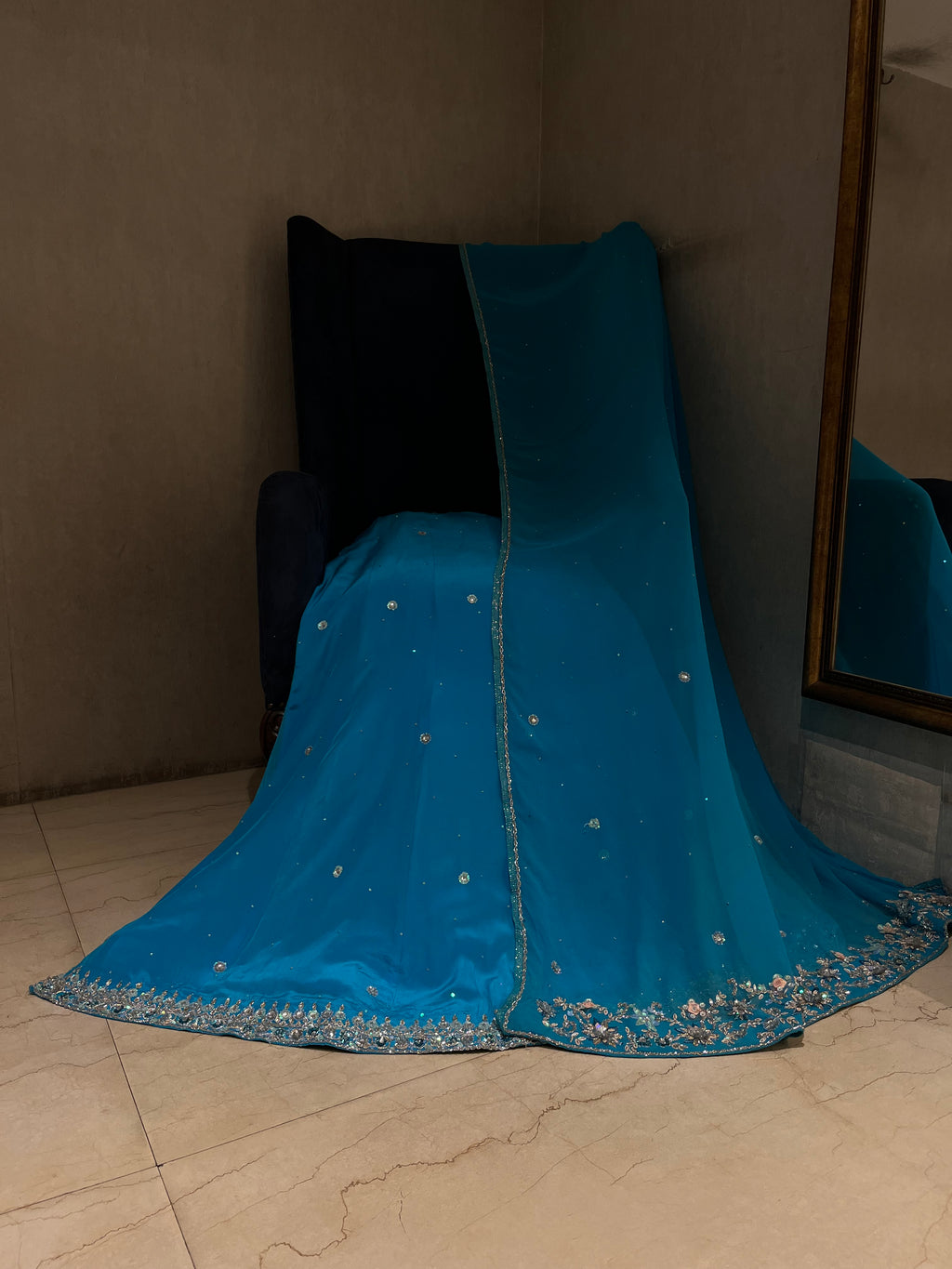 Sky Blue Elegant Lehenga set