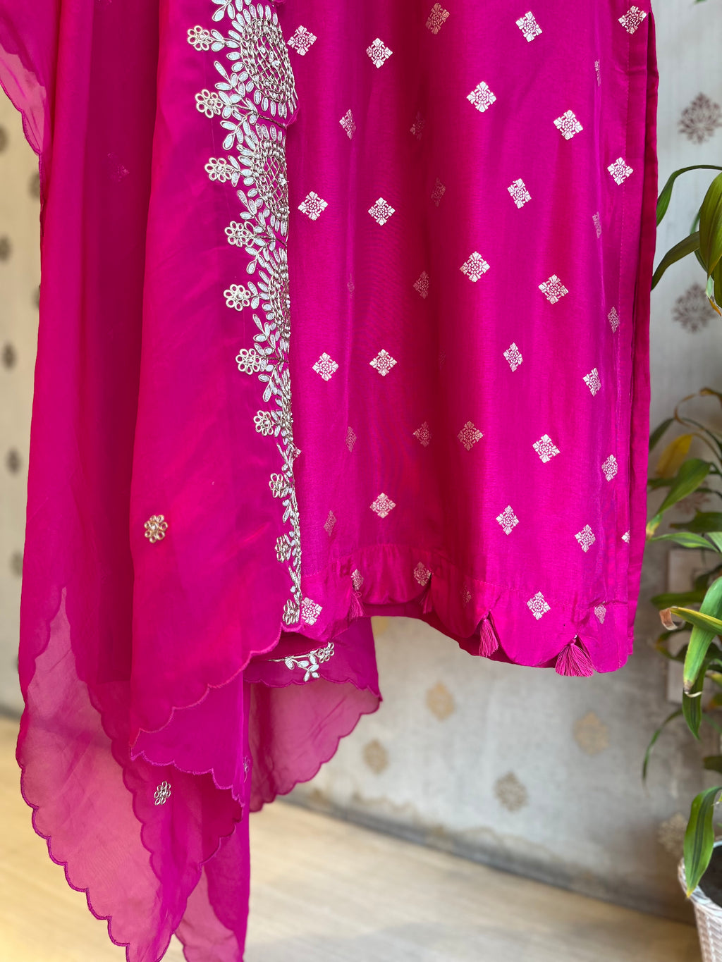 Raani Pink Silk Suit