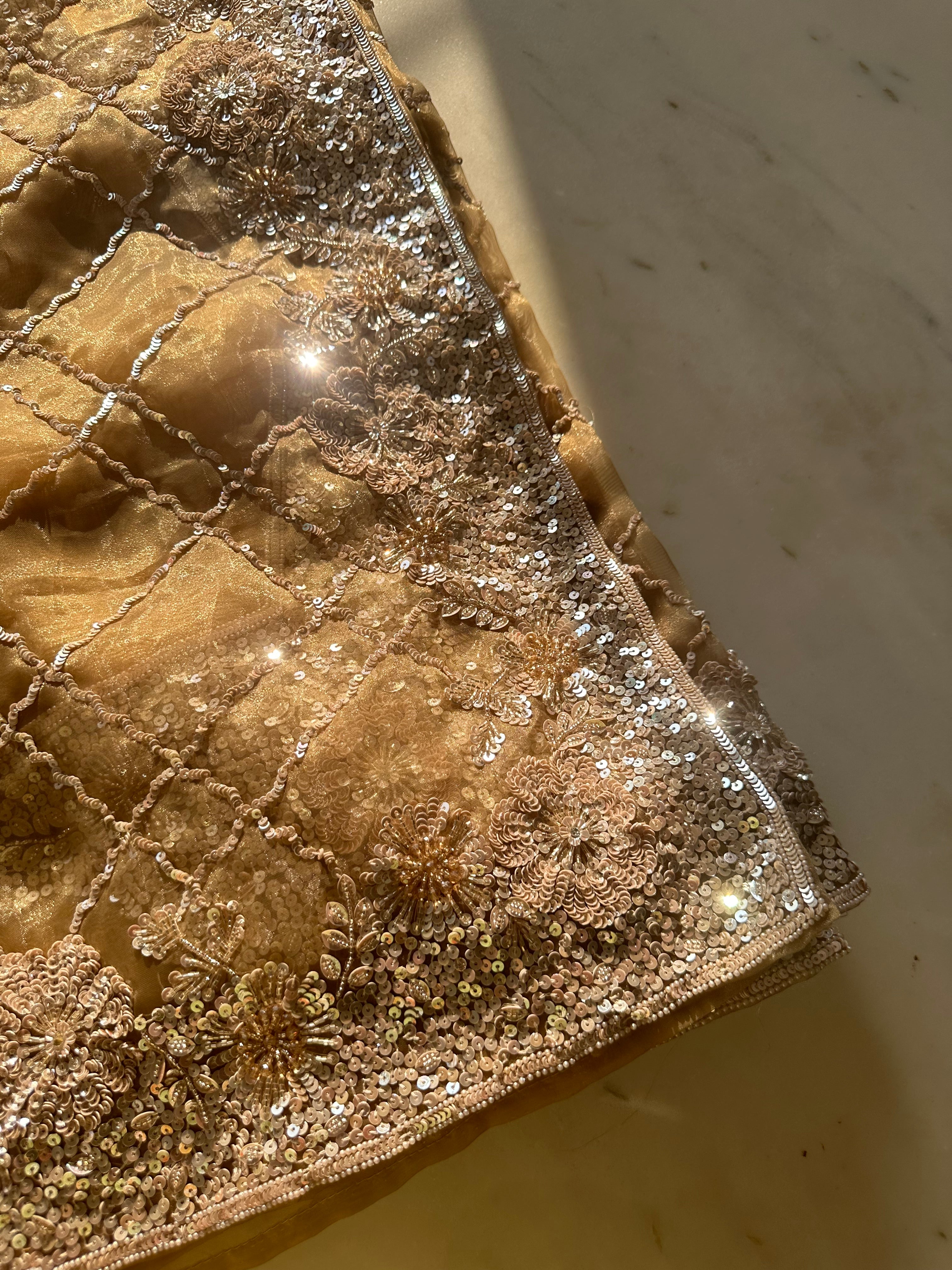 Aaftab Gold Tissue Saree