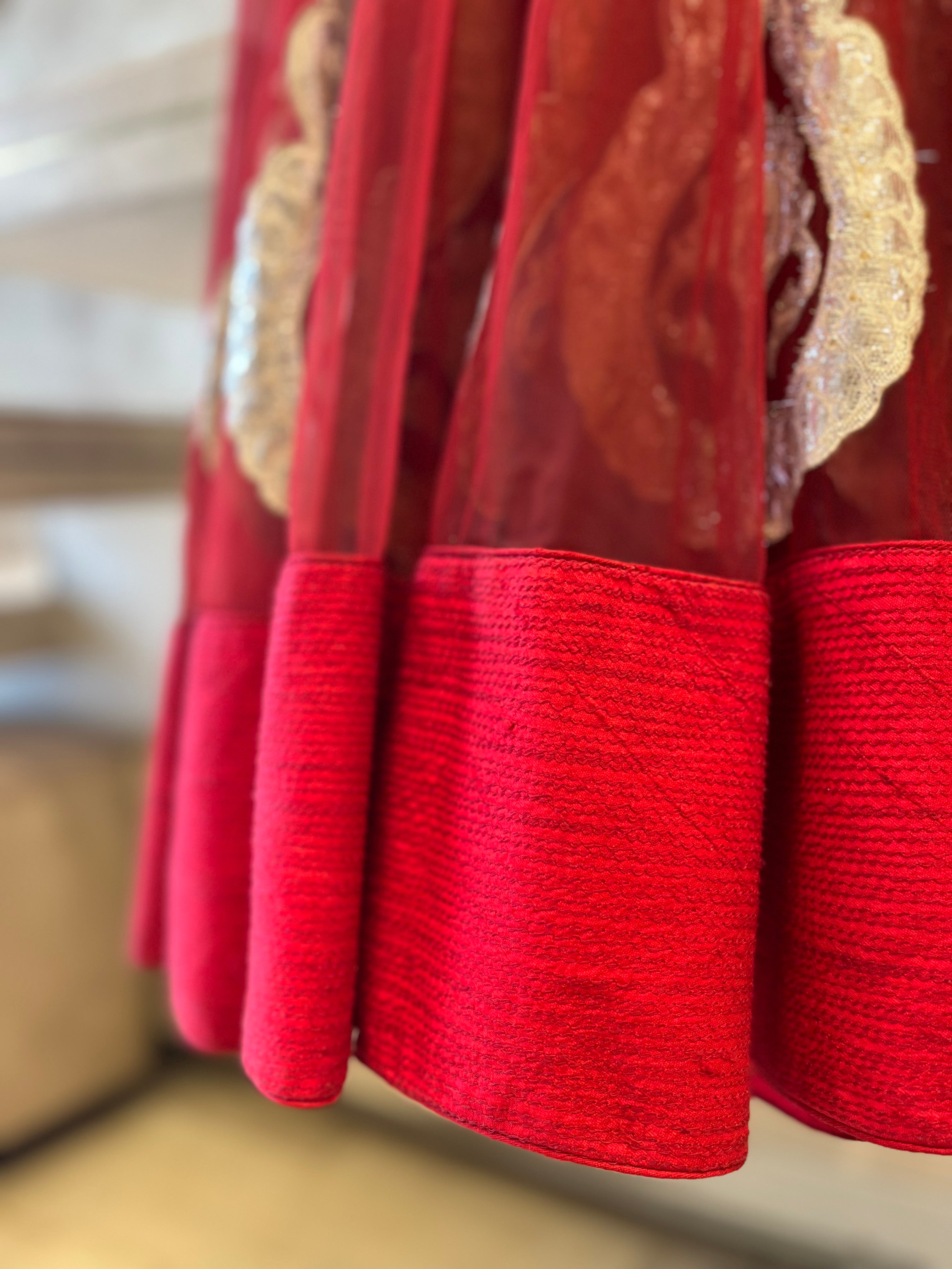 Traditional Red Anarkali