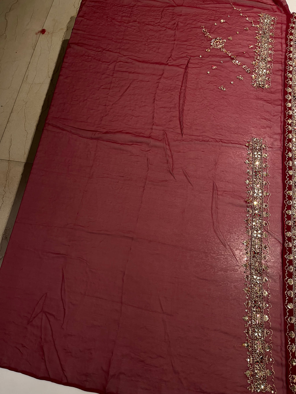 Traditional Deep Red Bridal Lehenga