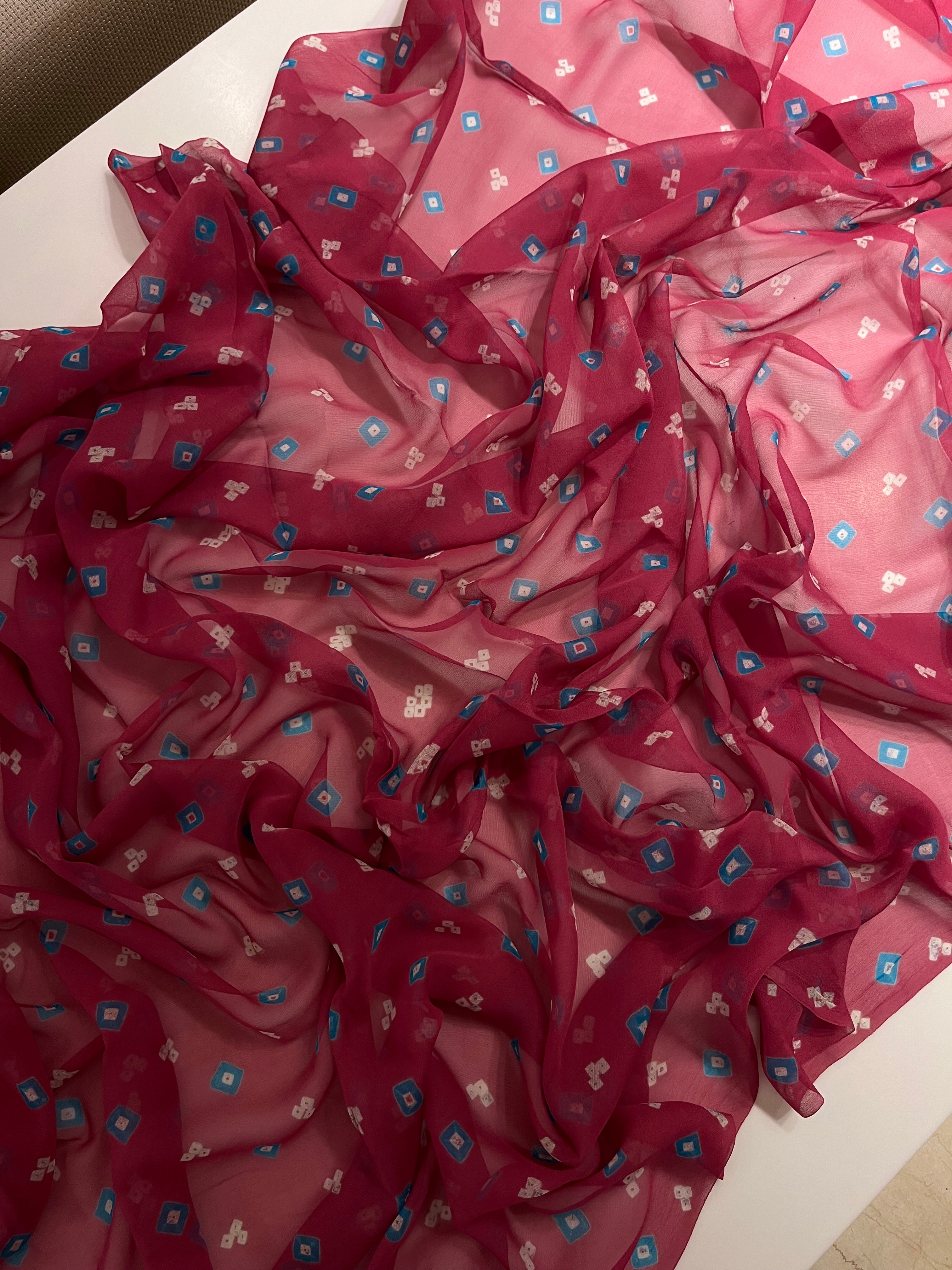 Pink Bandej Saree
