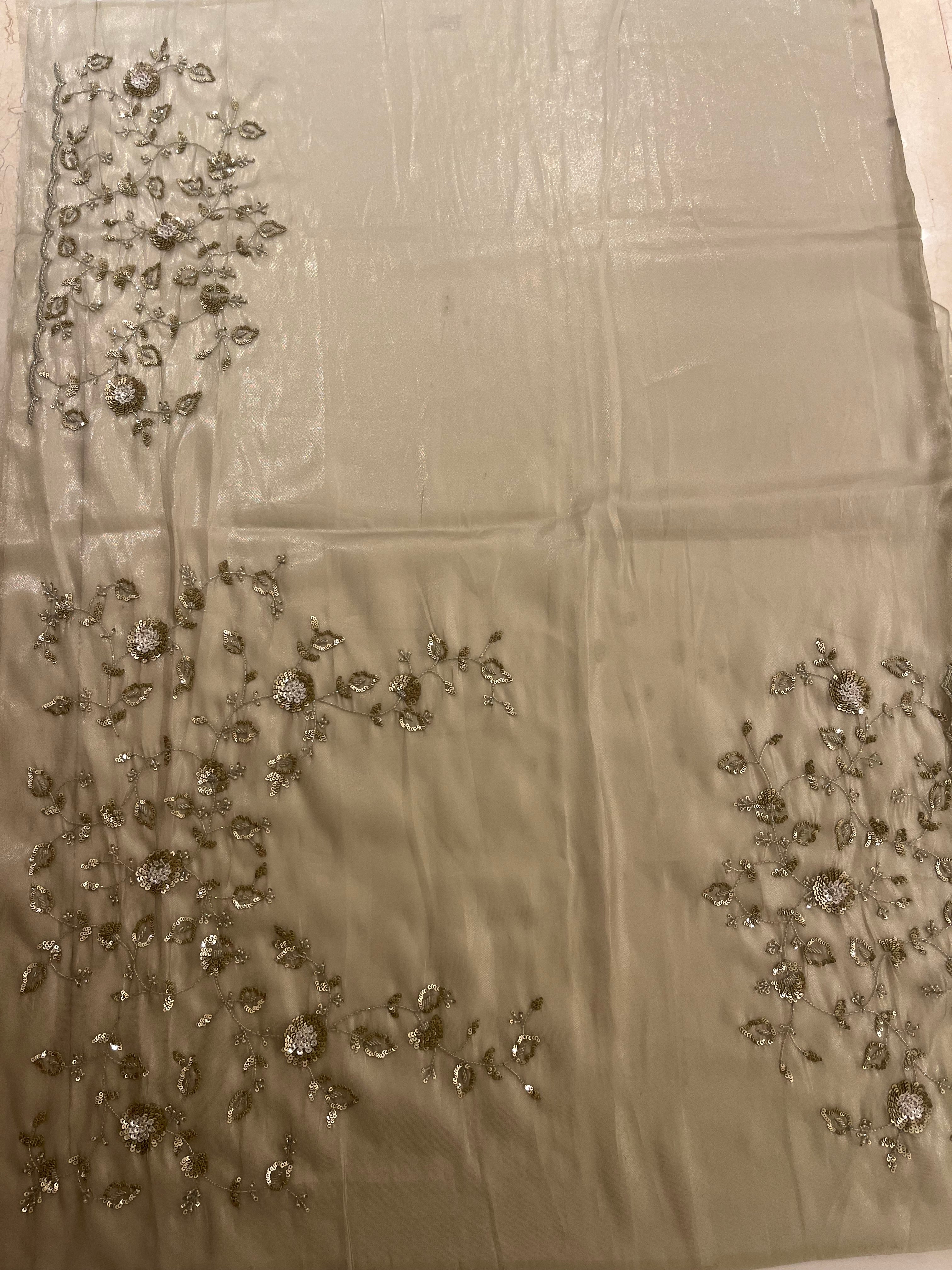 mehendi green tissue saree