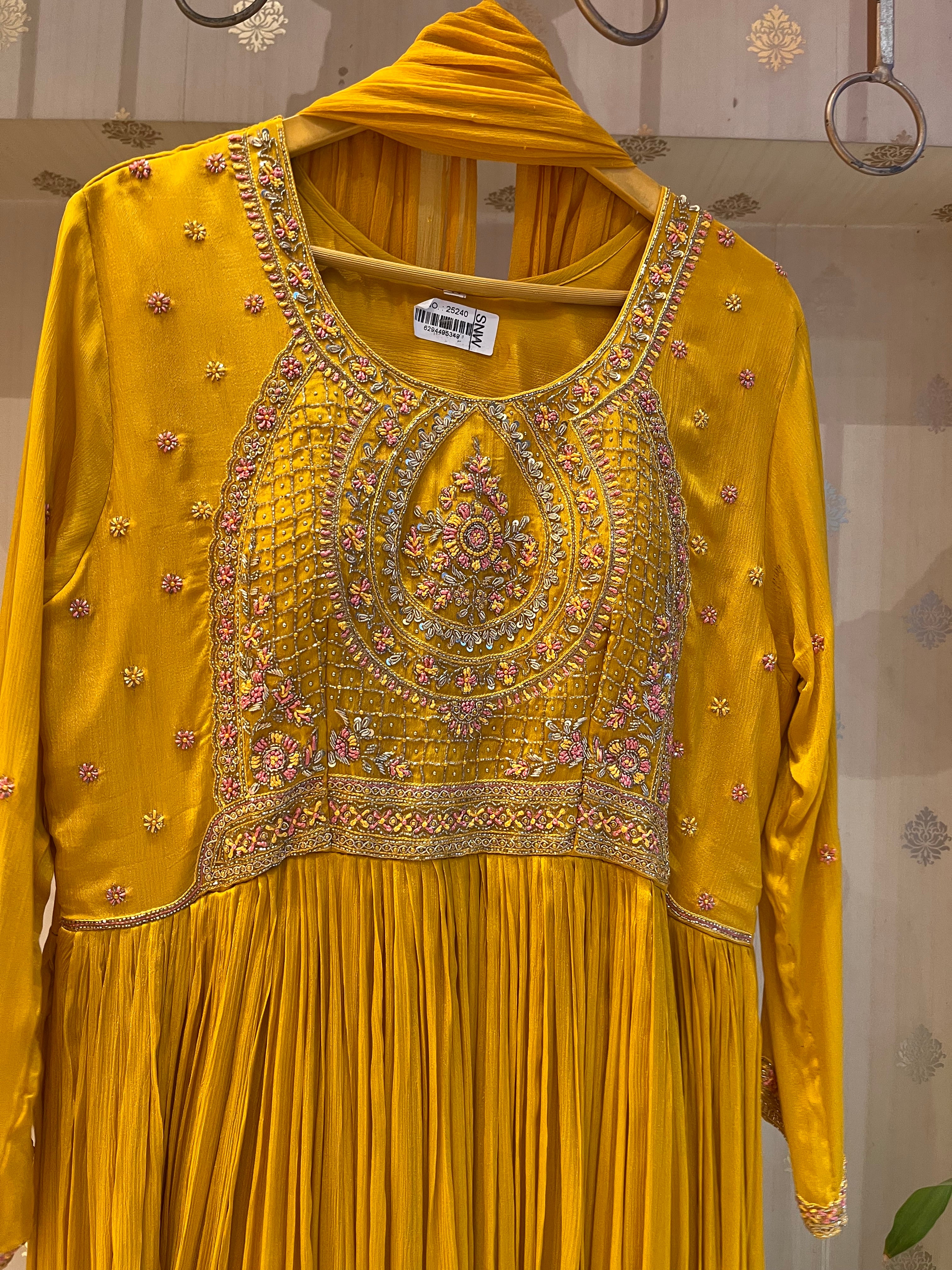 Mustard Yellow Anarkali