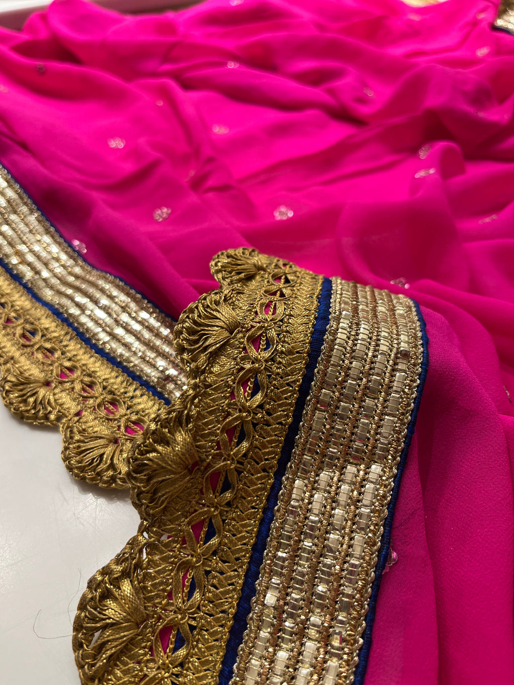 Raani Pink Georgette Saree
