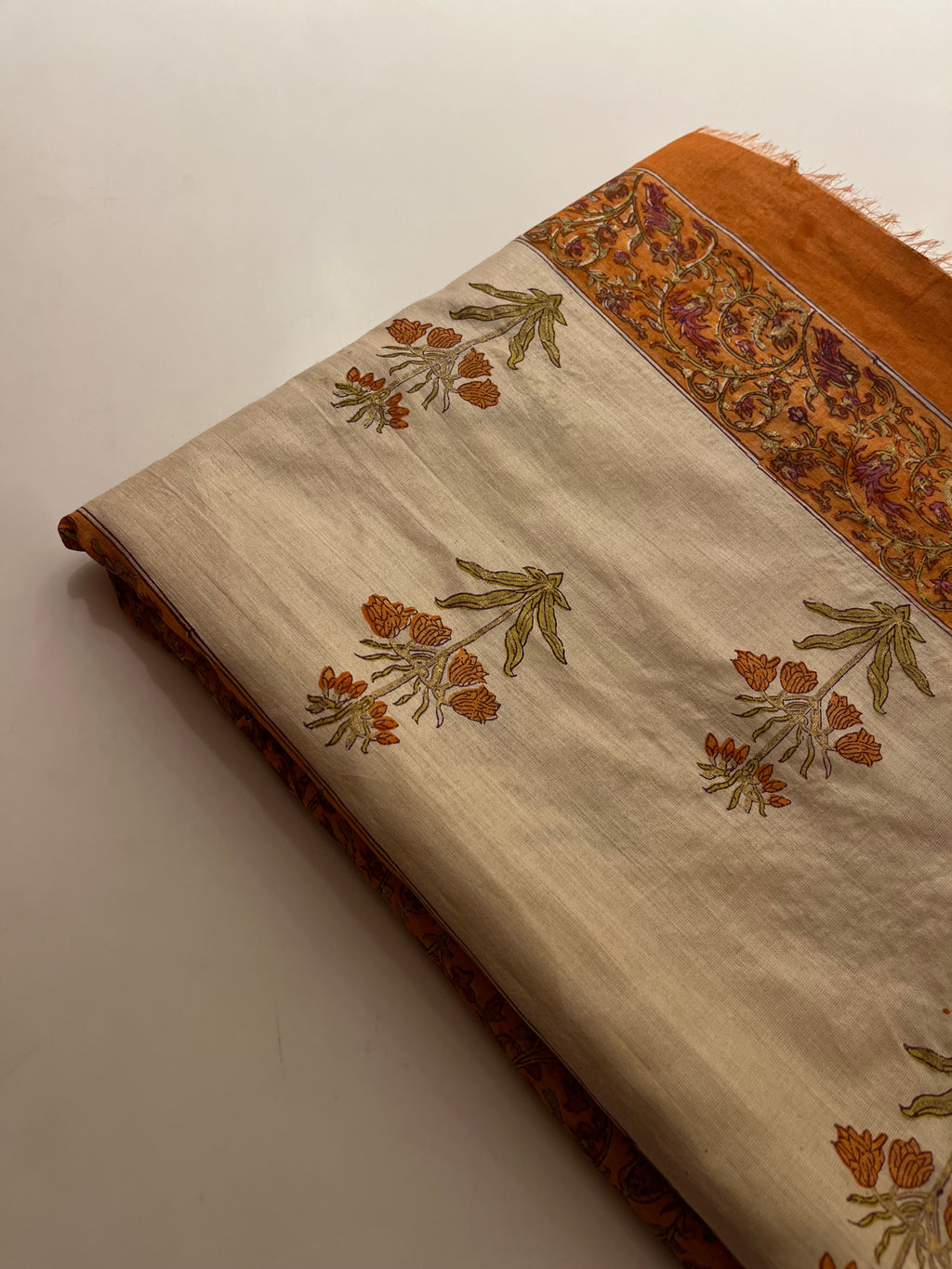 Jaipuri Print Silk Saree