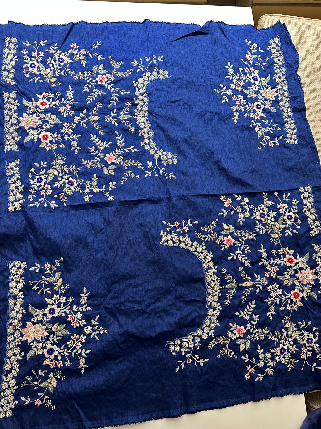 Ocean Blue Resham saree