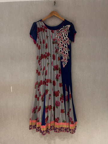 Pure chiffon Anarkali Style Kurta