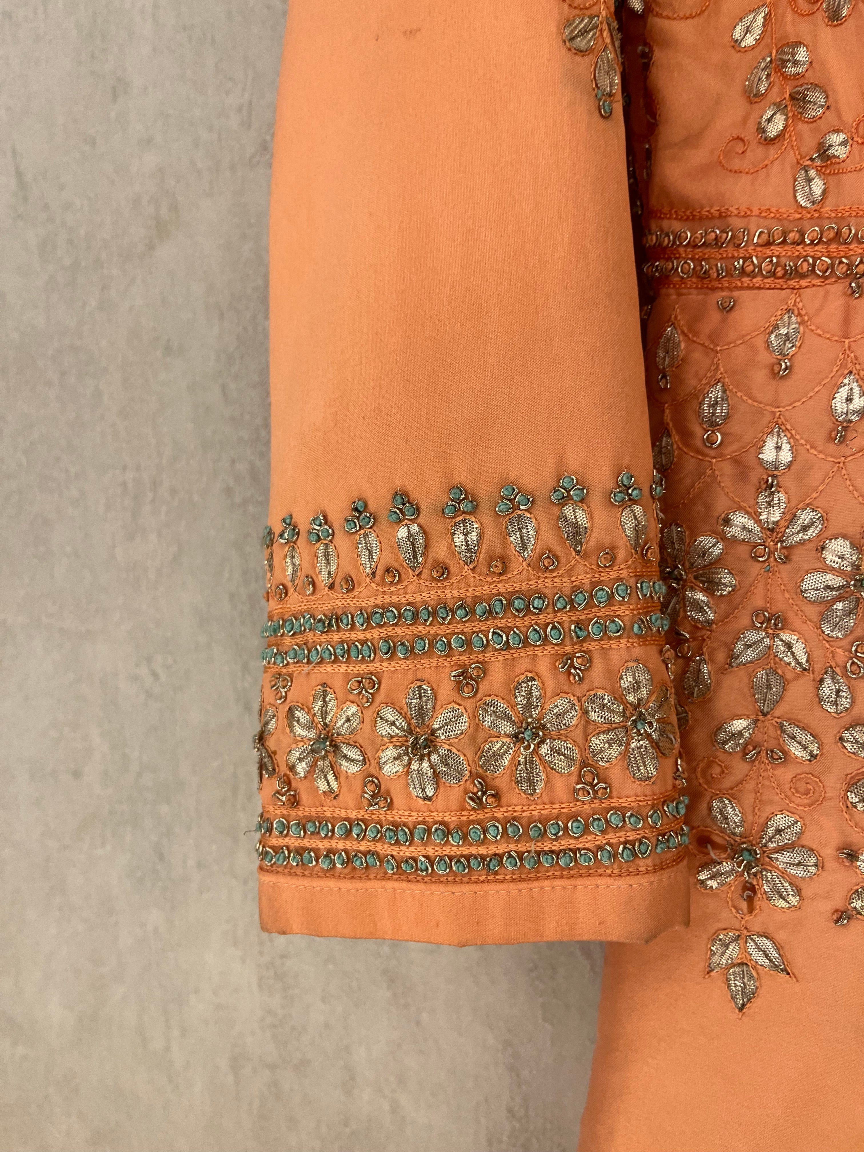 Peach Silk Gown