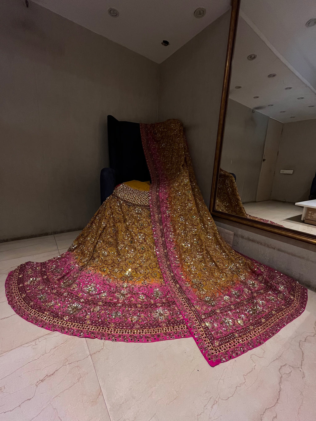 Bridal Heavy Zardozi Lehenga Set