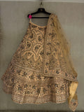 Peach Bride Zardozi lehenga set
